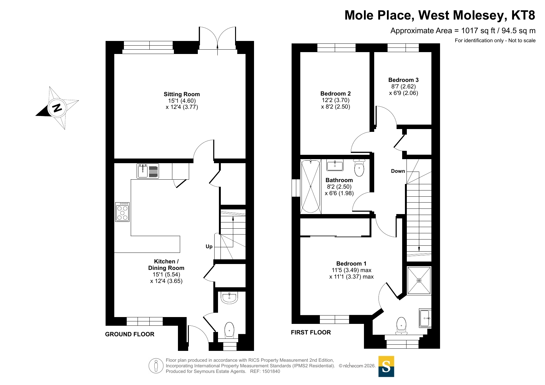 12, Mole Place, West Molesey floorplan