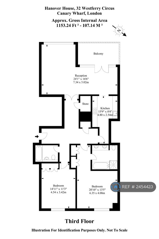 Apartment, Hanover House Westferry Circus, London floorplan