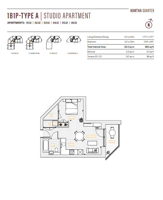 01.12, Oxbow, Kantha Quarter, London floorplan