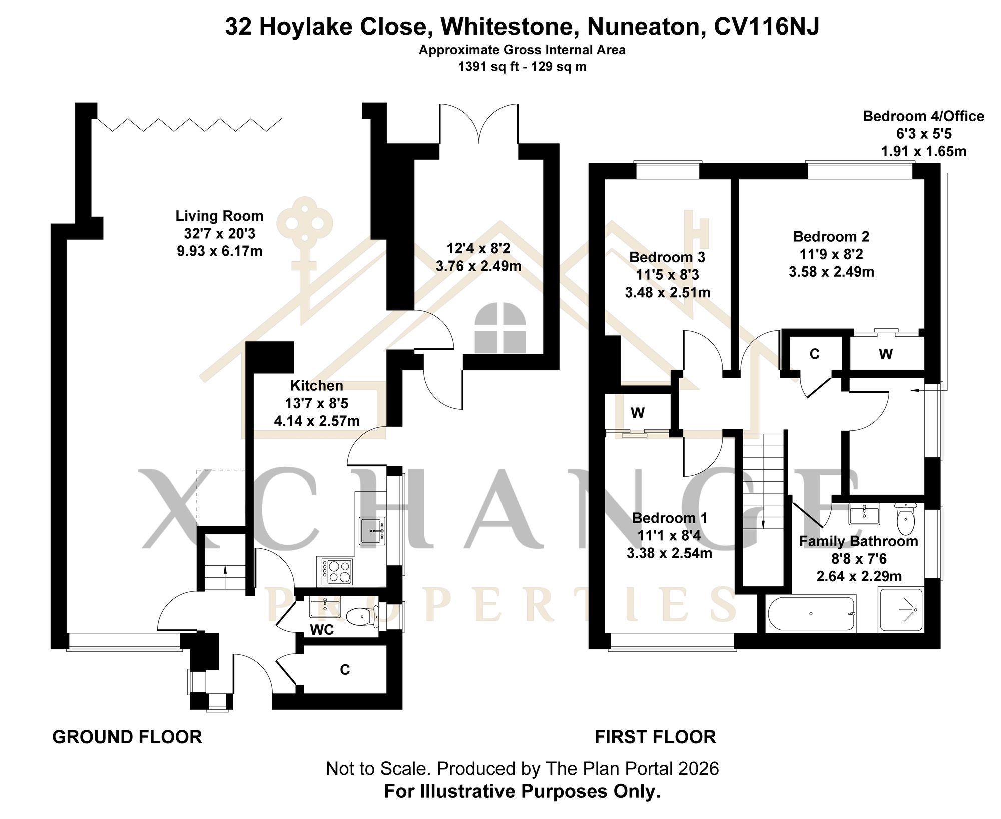 32 Hoylake Close, Nuneaton floorplan