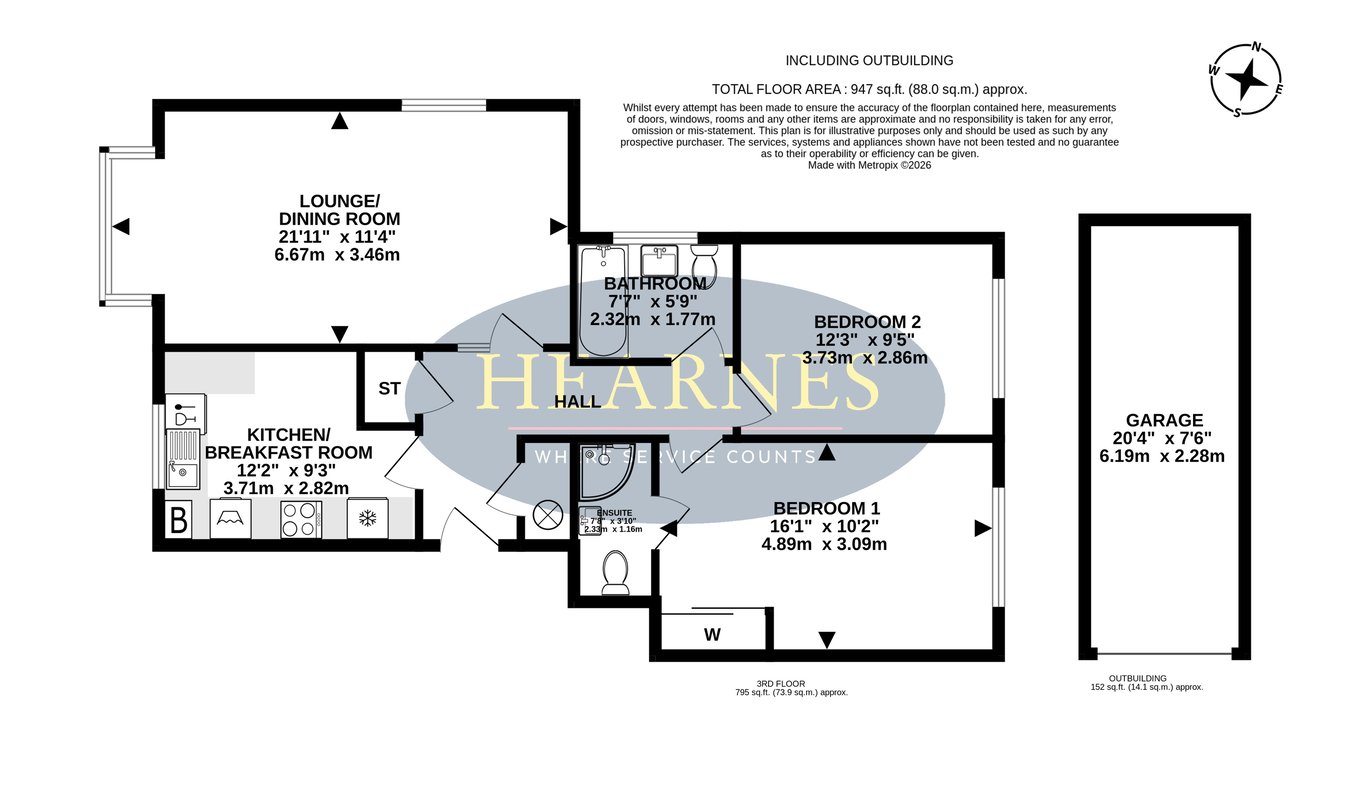 Flat 6 Davenport House, Alton Road, Poole floorplan