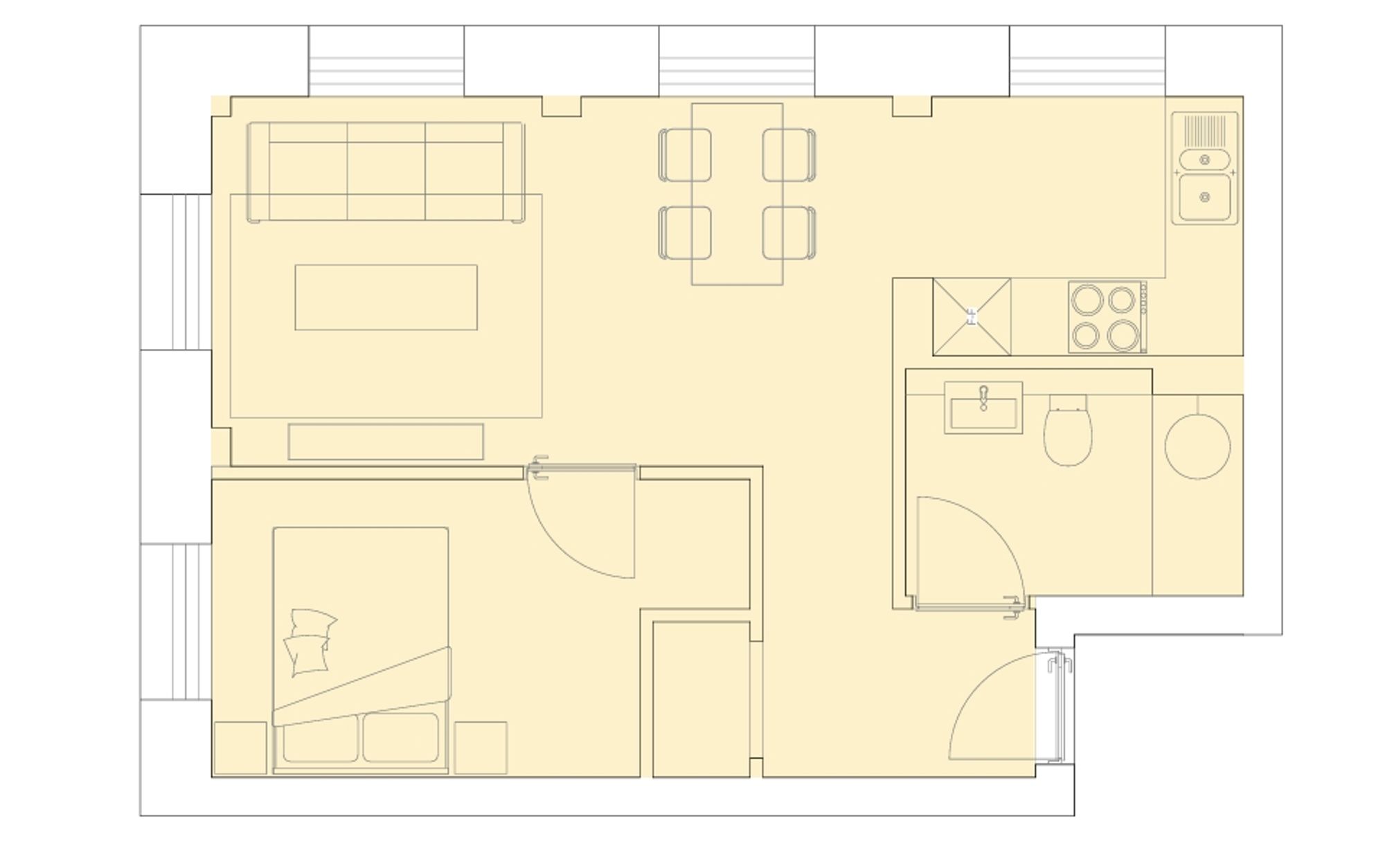 Apt 1 Midland House, Notte Street, Plymouth floorplan
