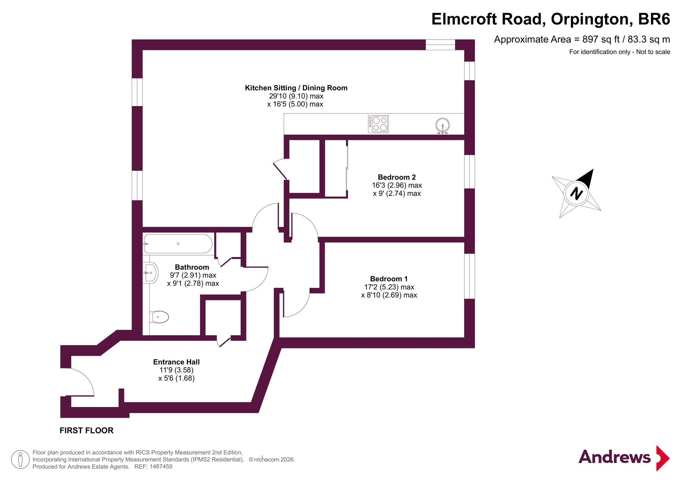 Flat 4, Innovo Apartments, 27, Elmcroft Road, Orpington floorplan