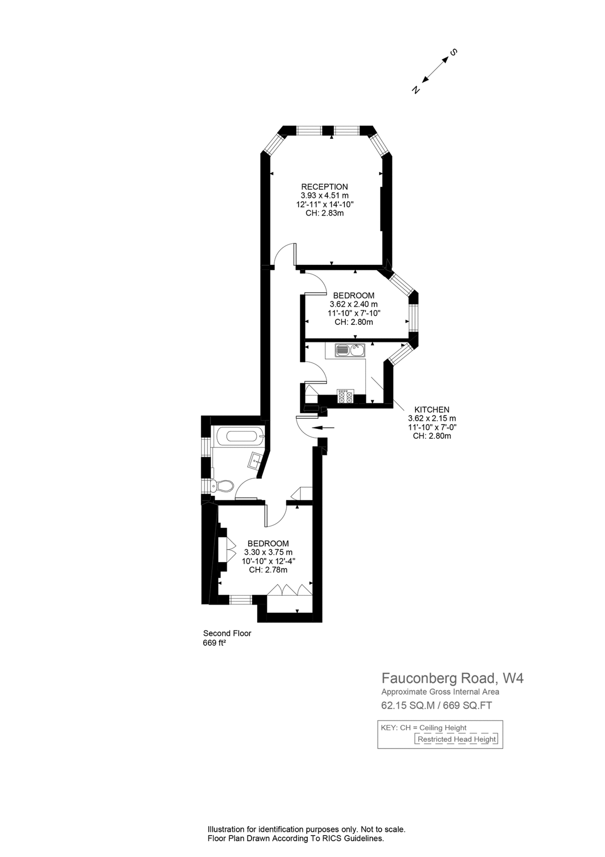 2 Bedrooms Flat to rent in Sutton Court, Fauconberg Road, London W4