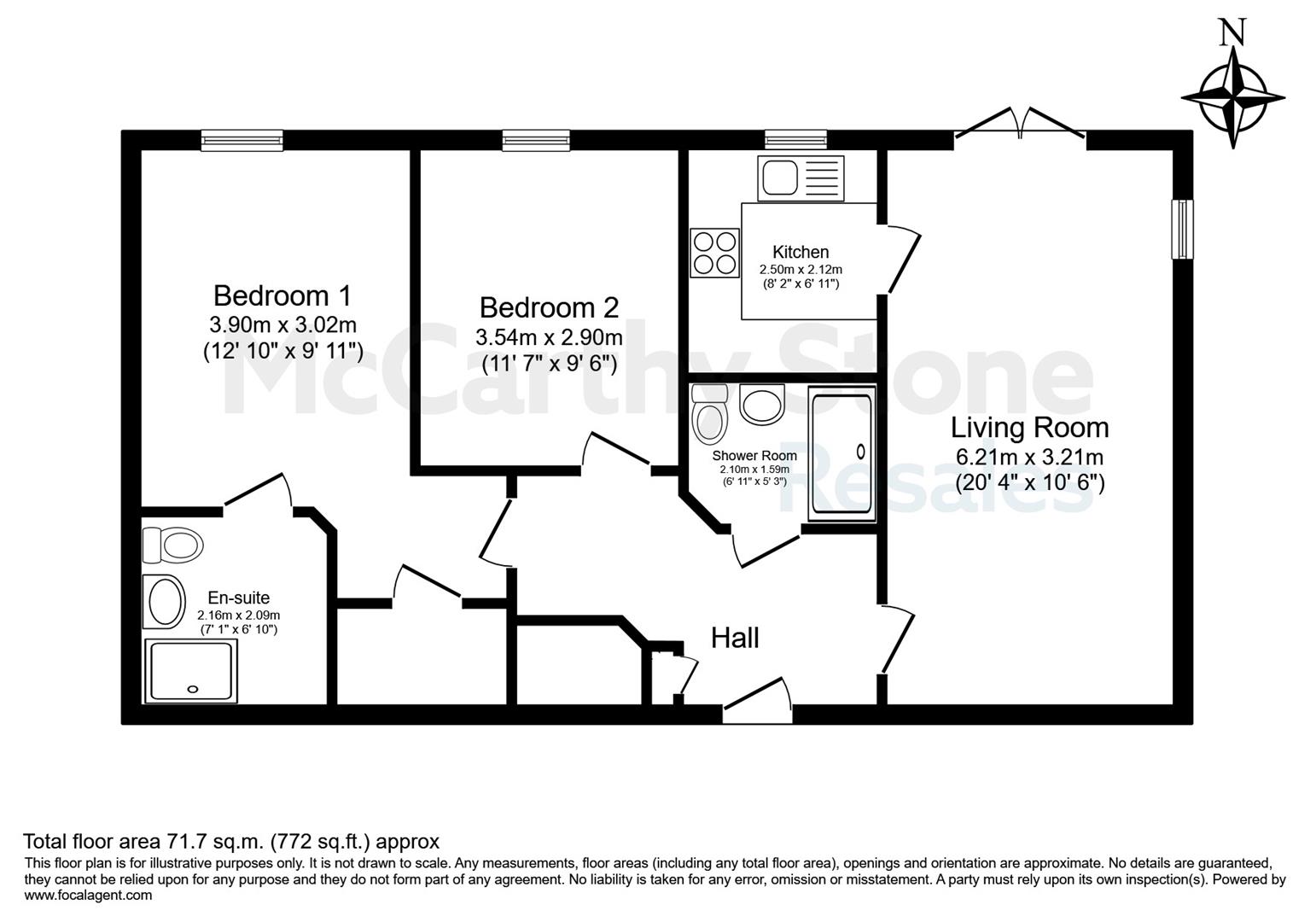 1 Victoria Gardens, 14-16 Raglan Road, Frinton-On-Sea floorplan
