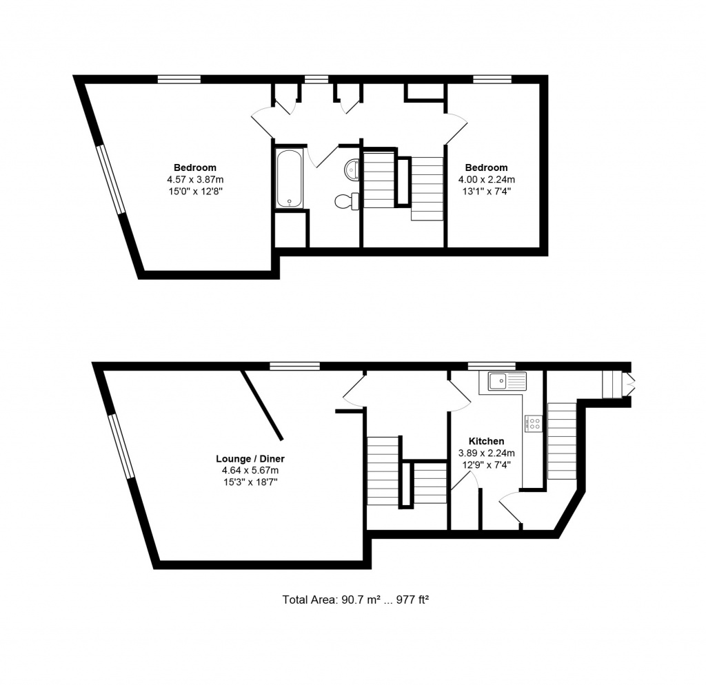 2 Bedrooms Semi-detached house to rent in Parliament Square, Kinross KY13