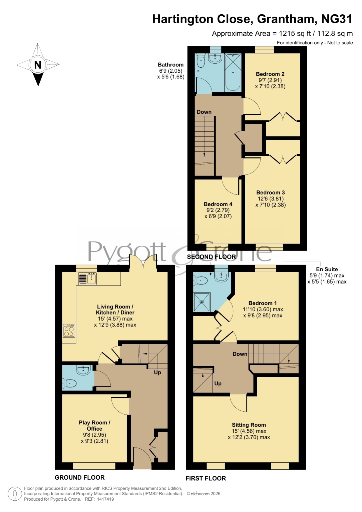 19, Hartington Close, Grantham floorplan