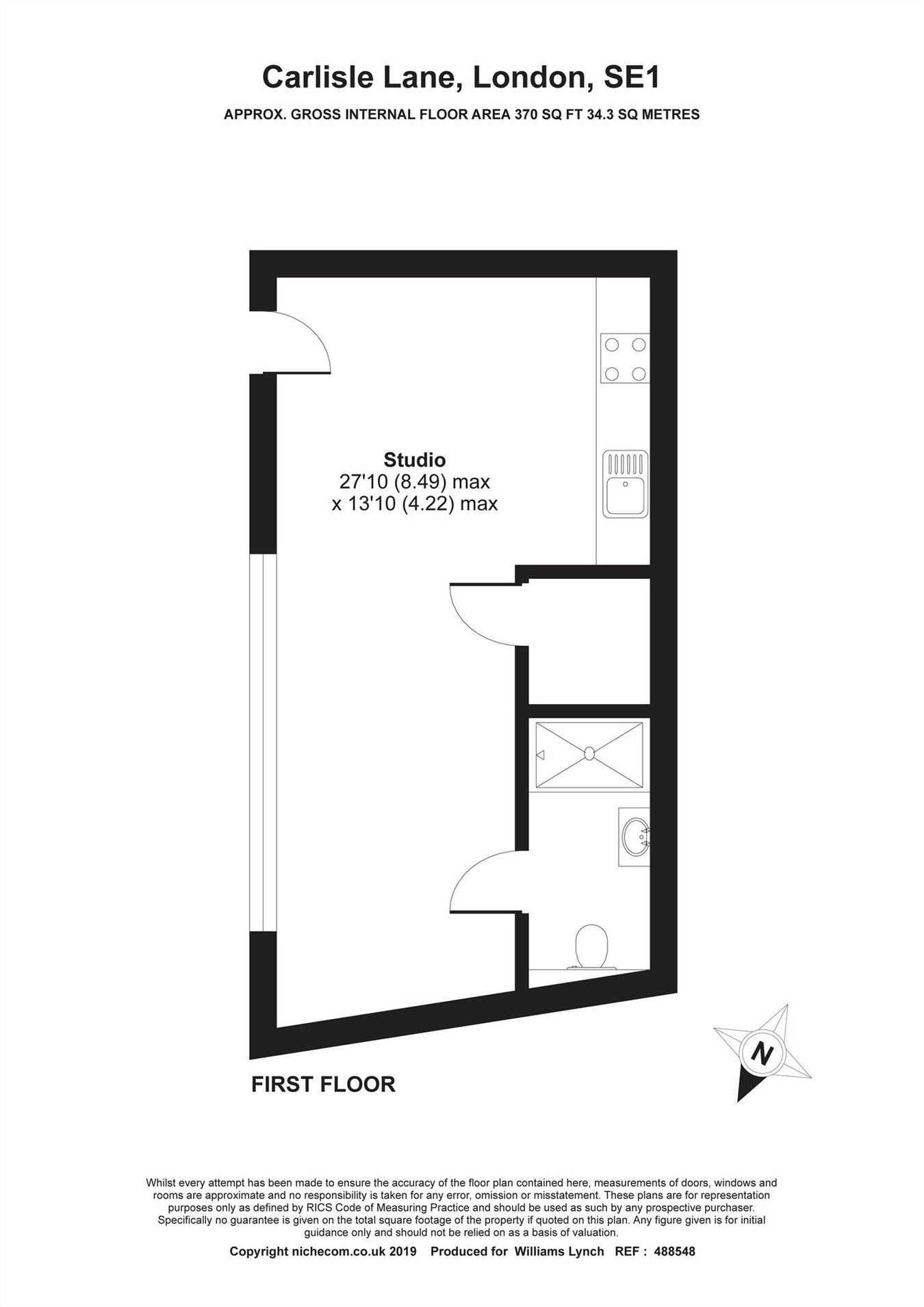 1 Bedrooms Flat for sale in Carlisle Lane, London SE1