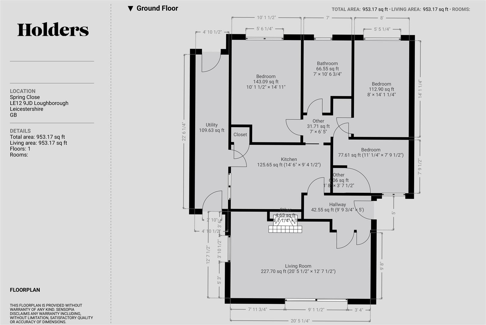 11, Spring Close, Shepshed floorplan