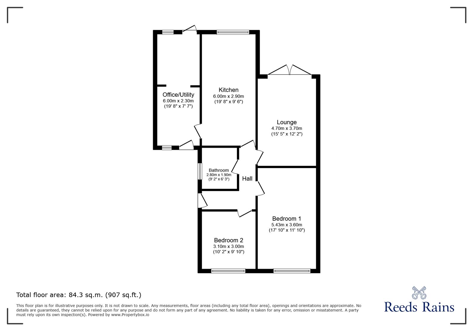 65, Chadderton Drive, Tyne and Wear floorplan