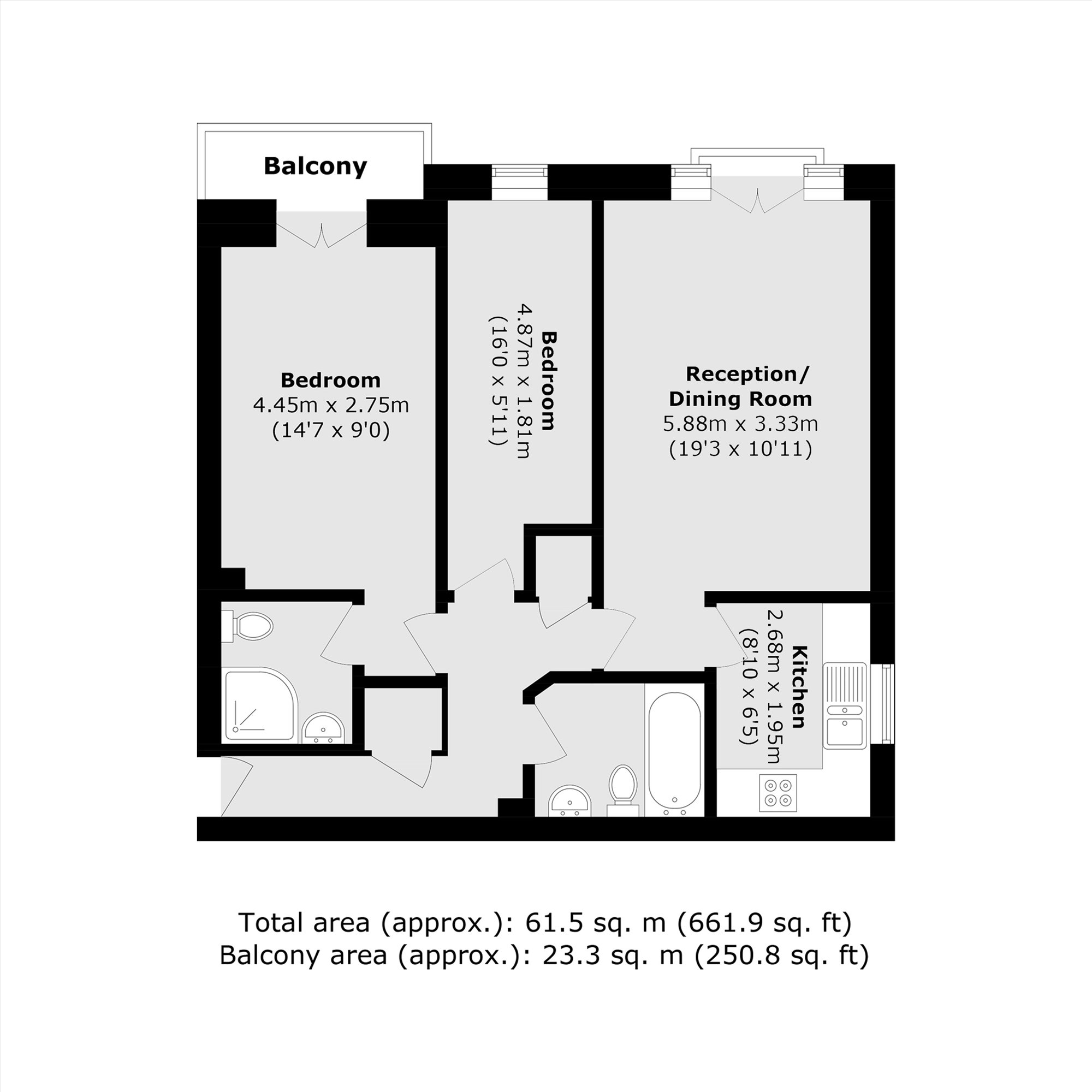 Flat 7, Cavendish Court, 9, Birkenhead Avenue, Kingston Upon Thames floorplan