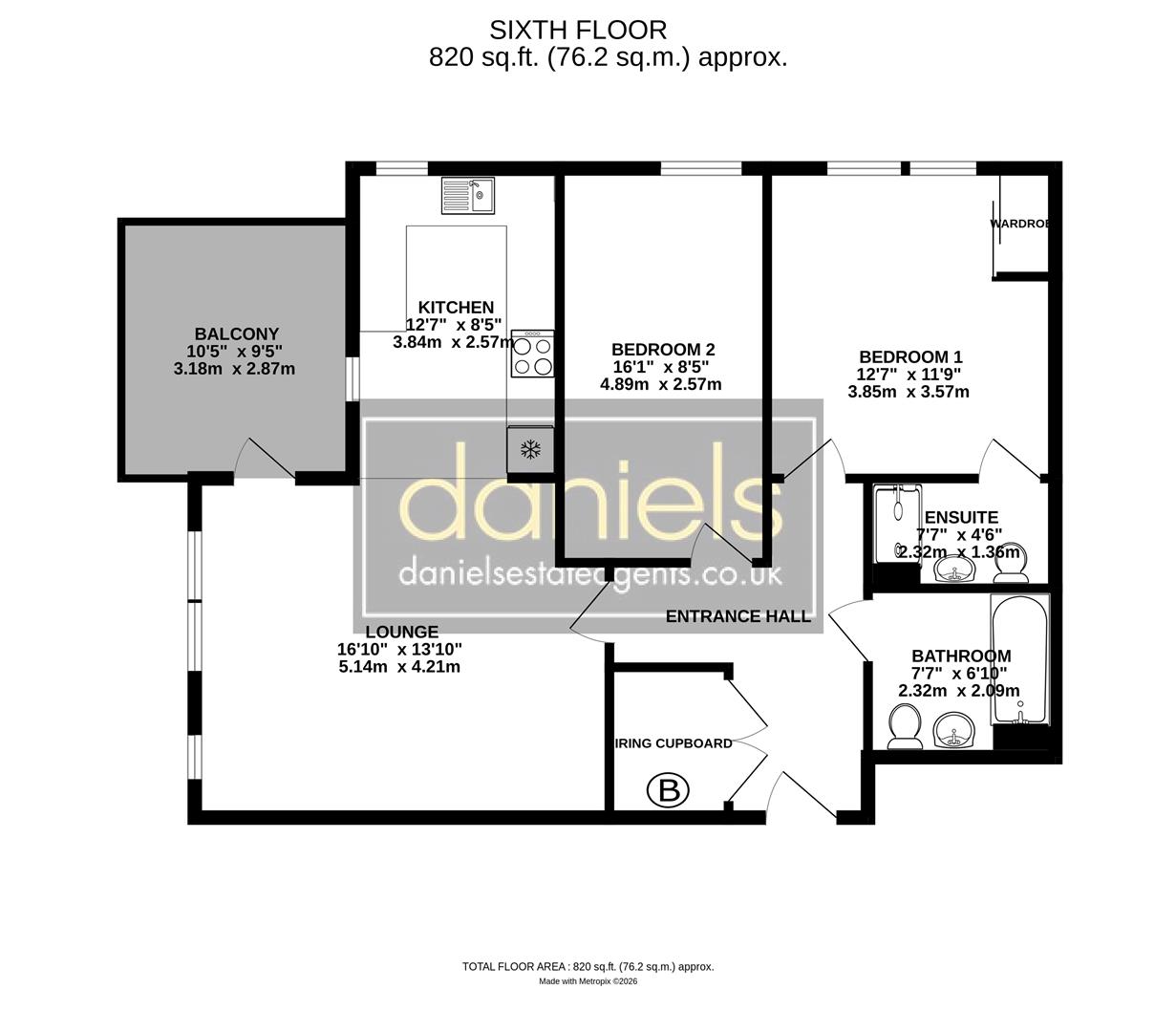 25, Smith House, Matthews Close, Middlesex floorplan