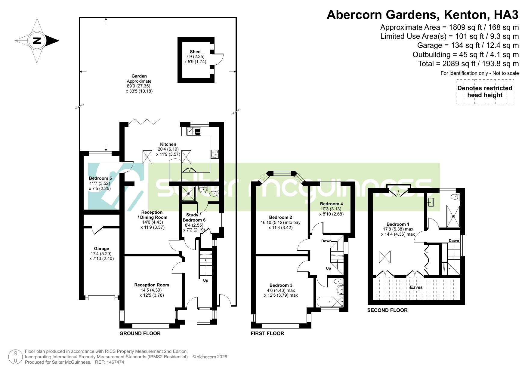 13, Abercorn Gardens, Kenton floorplan