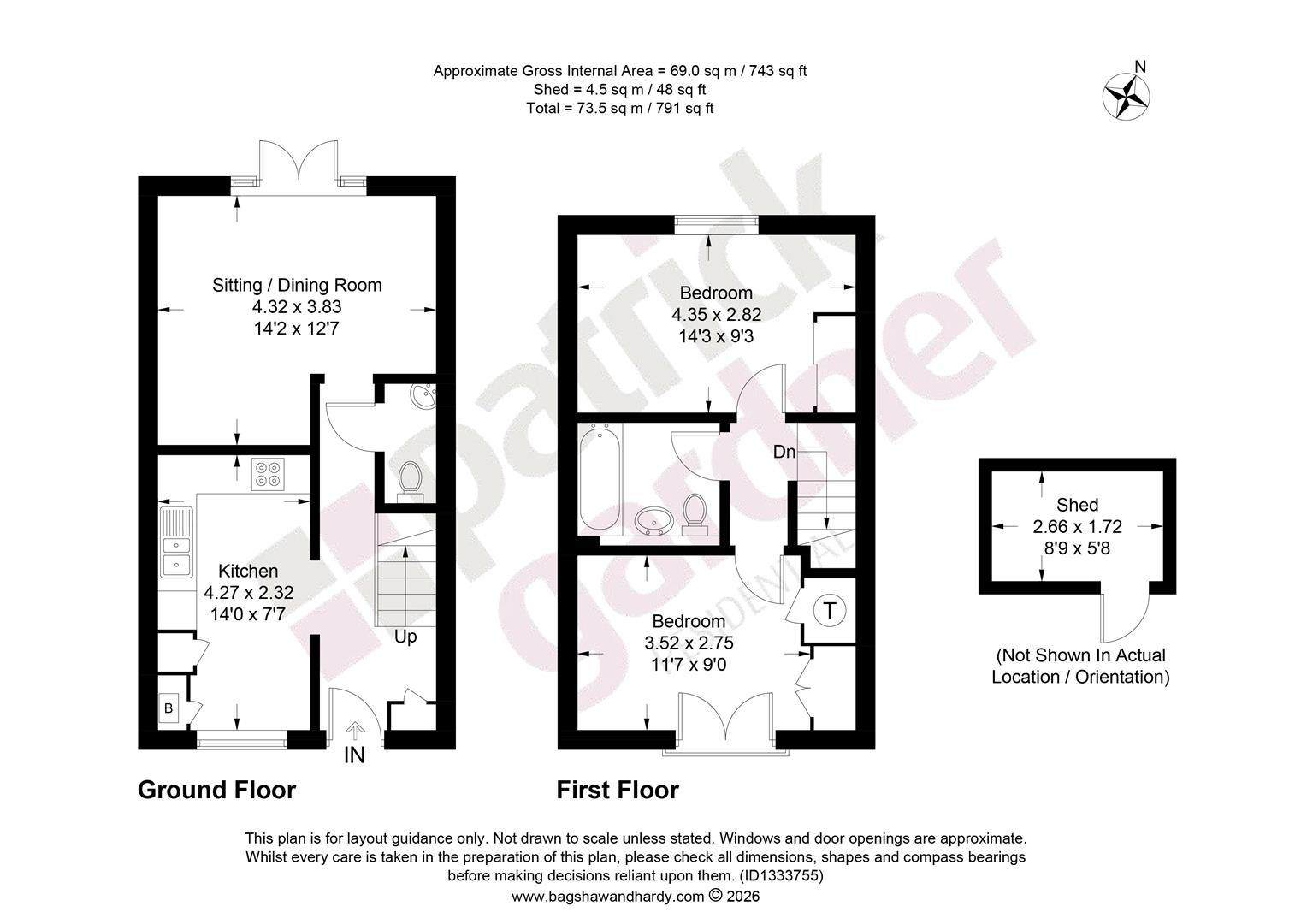 19, Elliston Way, Ashtead floorplan