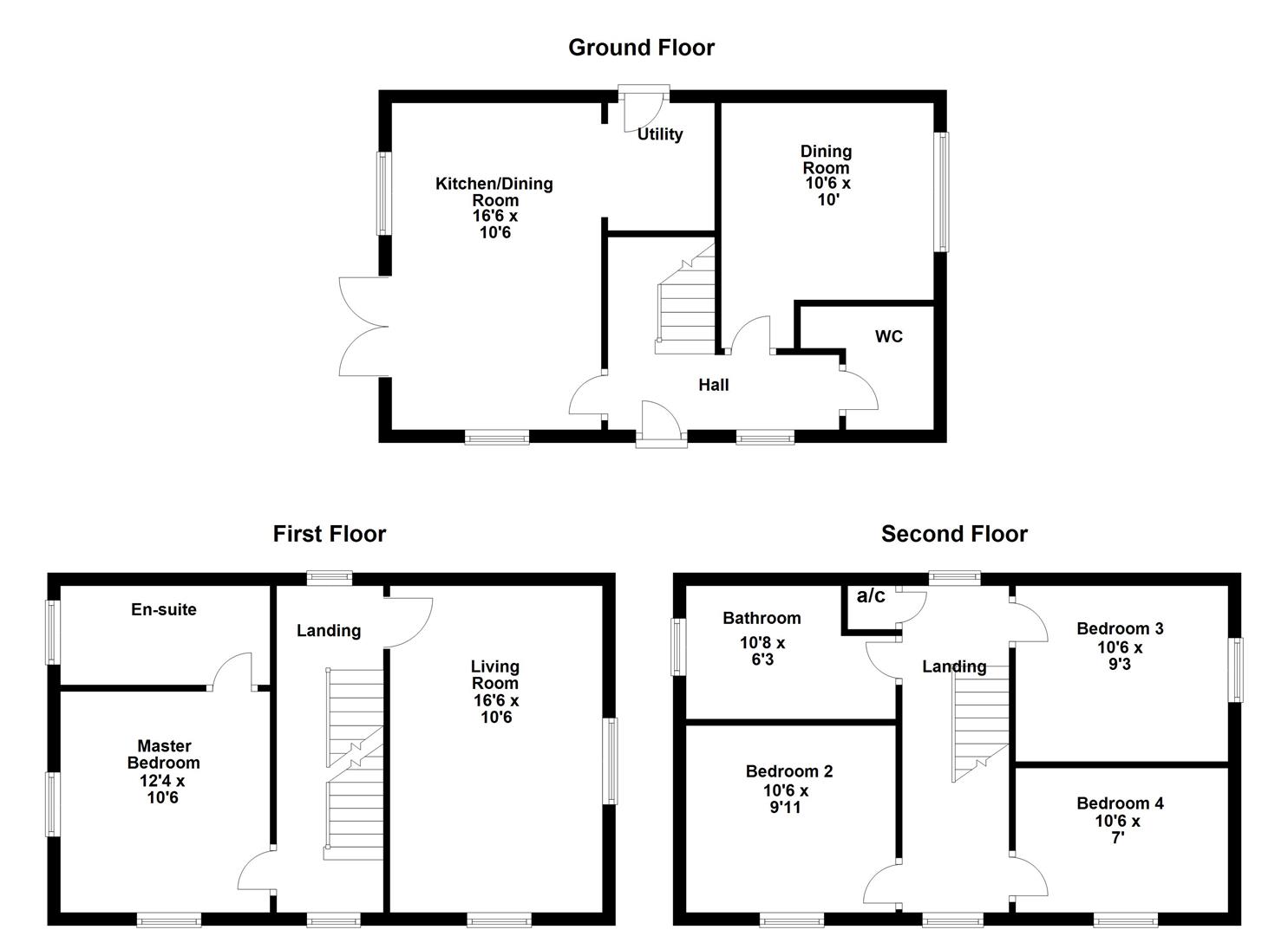 32, Arden Close, Little Stanion floorplan