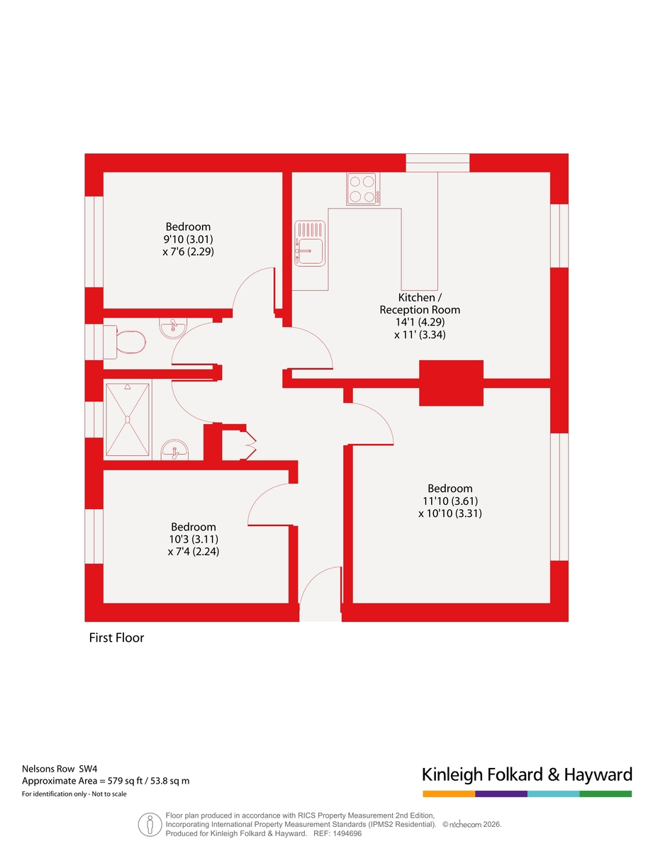 23, Nelsons Row, London floorplan