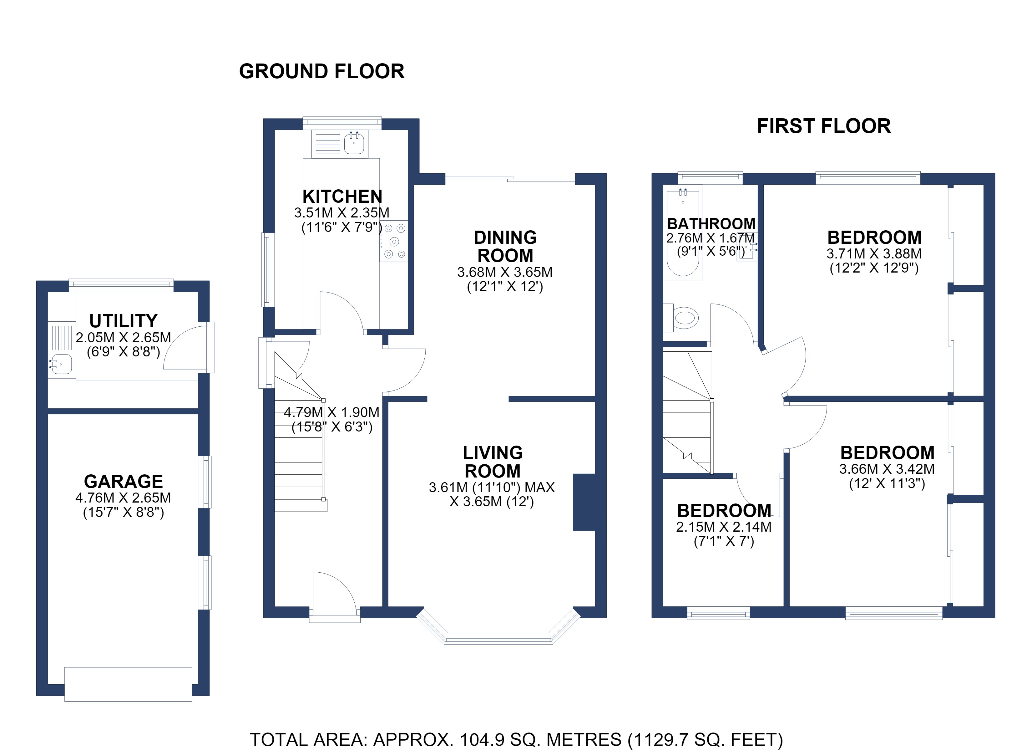 1, Lincroft Crescent, West Yorkshire floorplan