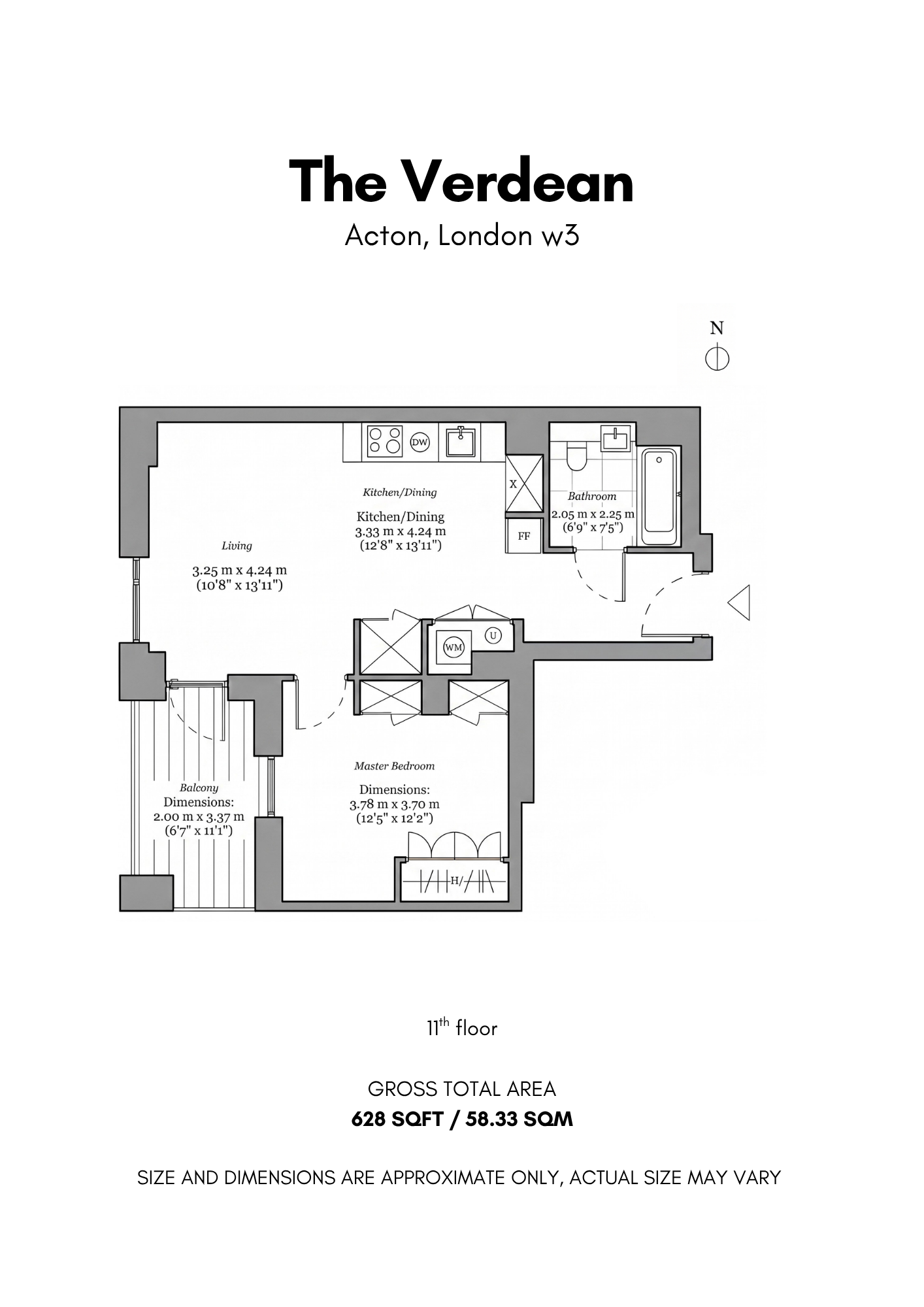 Flat 93 Monterrey House, London floorplan