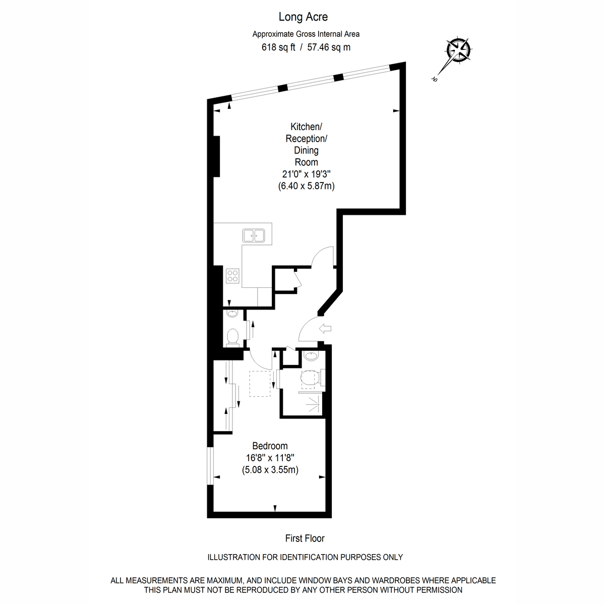 Flat 1, 79, Long Acre, London floorplan