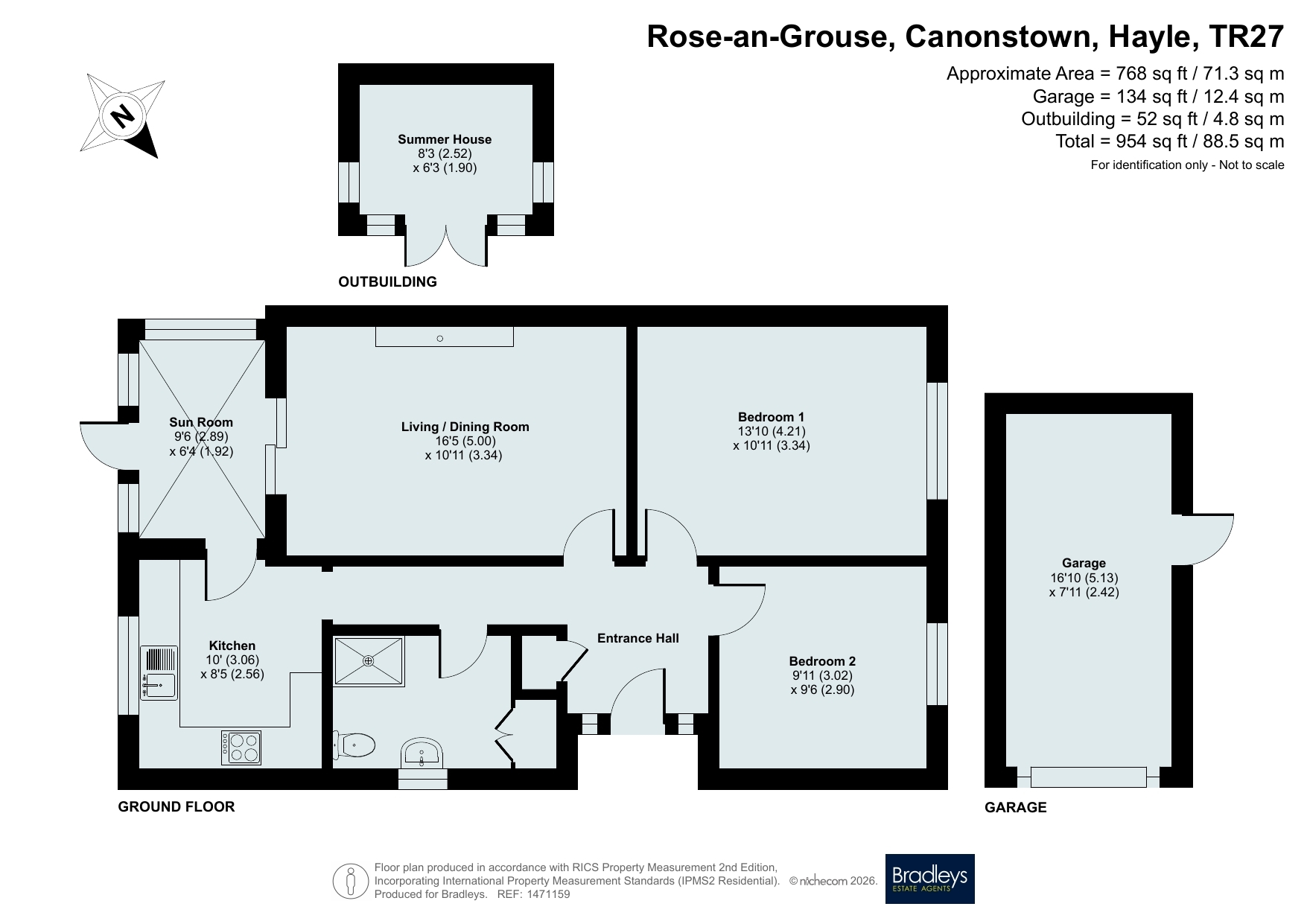 5, Rose-an-Grouse, Hayle floorplan