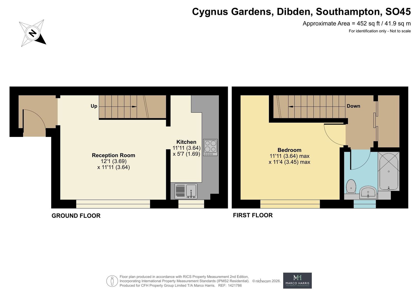 47, Cygnus Gardens, Southampton floorplan