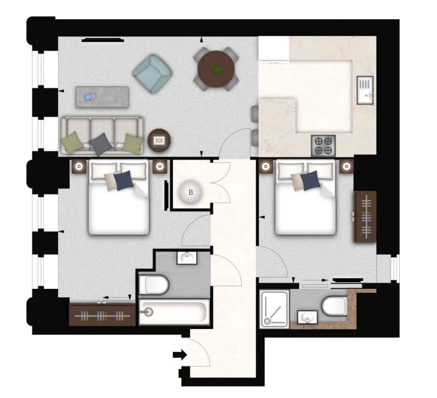 2 Bedrooms  to rent in Palace Wharf Apartments, Rainville Road, London W6