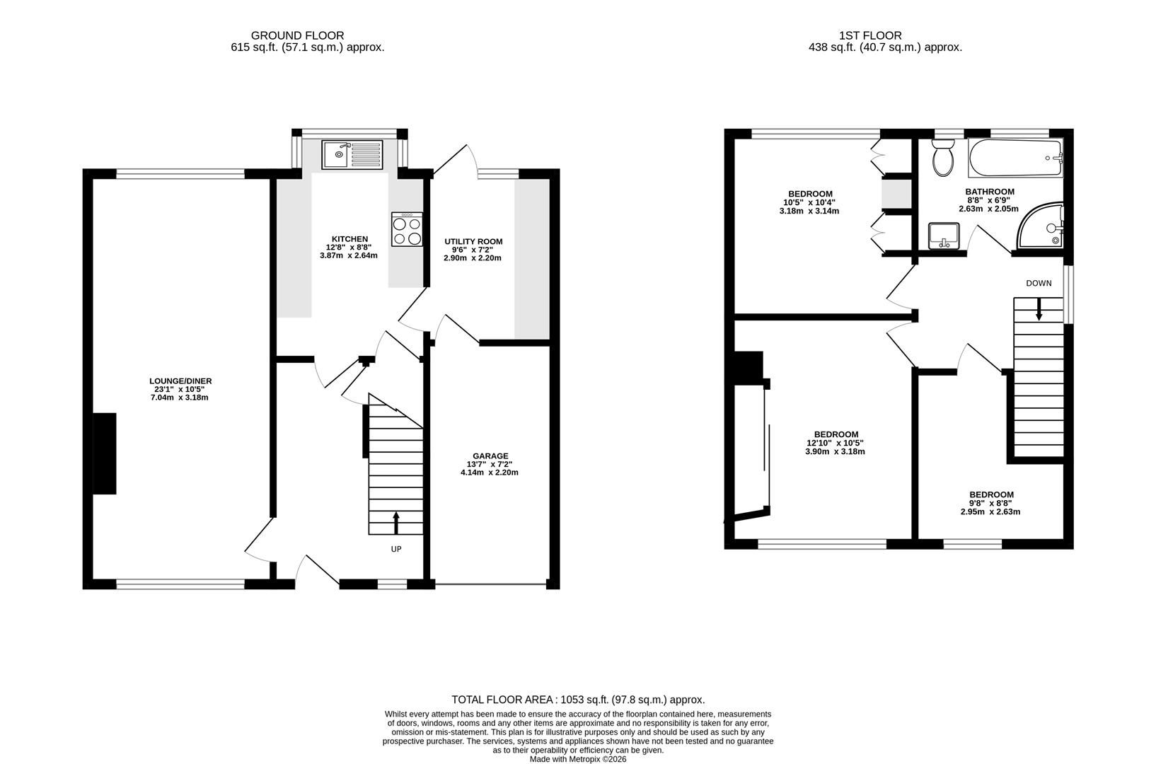 52, St. Quentin Drive, Sheffield floorplan