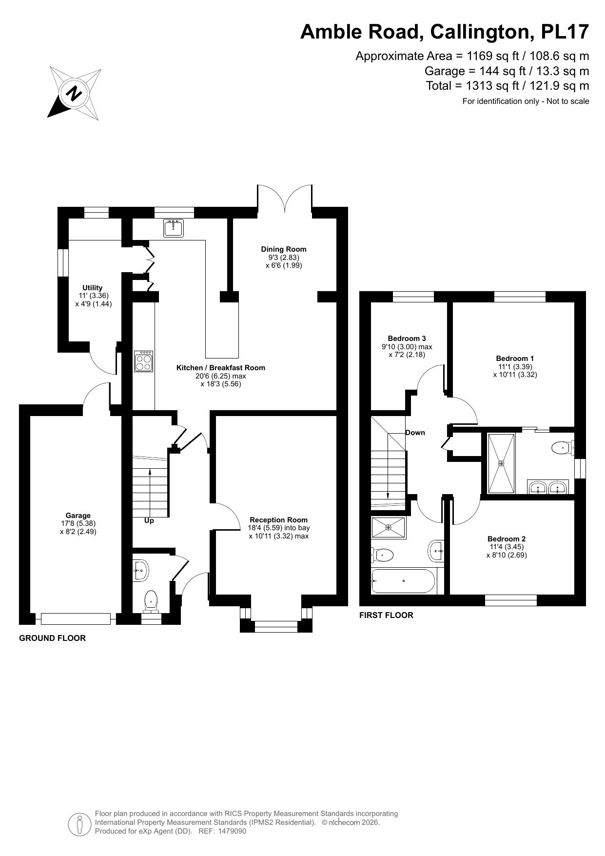 21, Amble Road, Callington floorplan