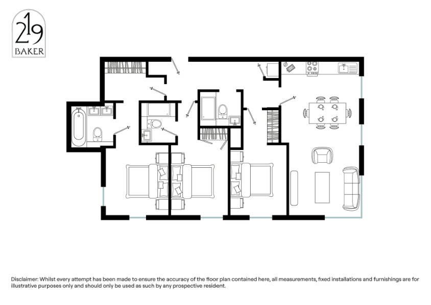 219, Baker Street, London floorplan