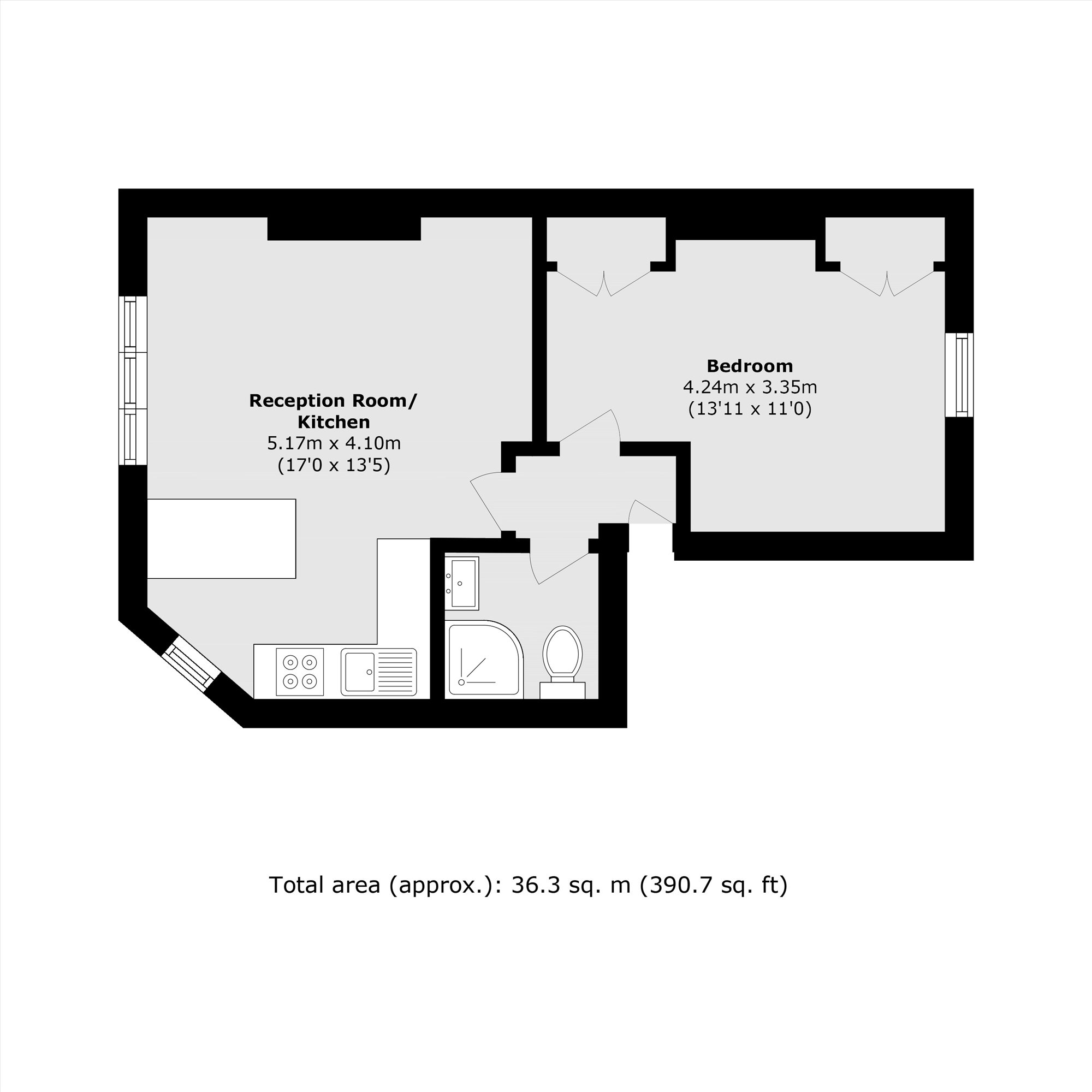 Flat A, 20, Shepherds Bush Road, London floorplan