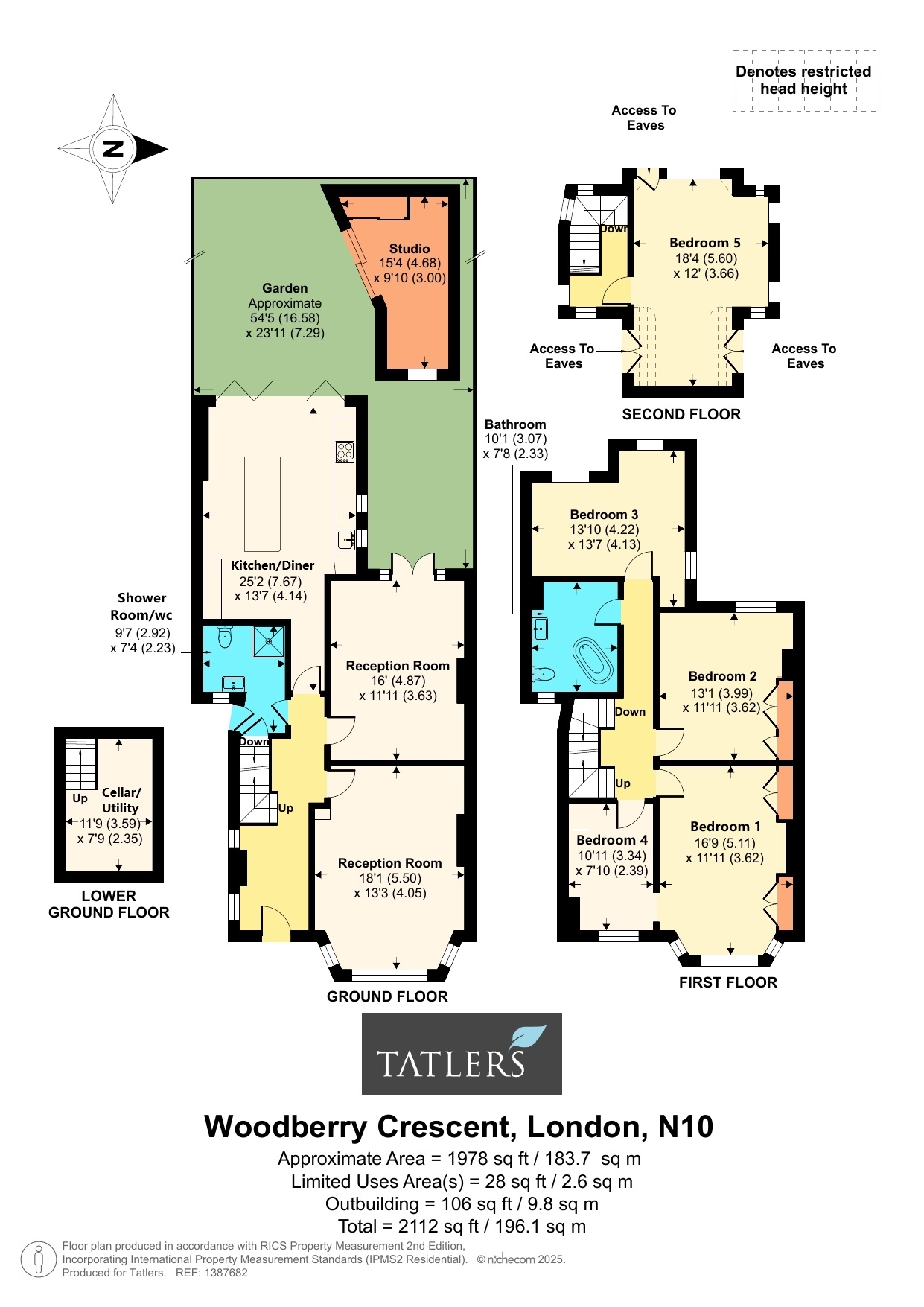 37, Woodberry Crescent, London floorplan