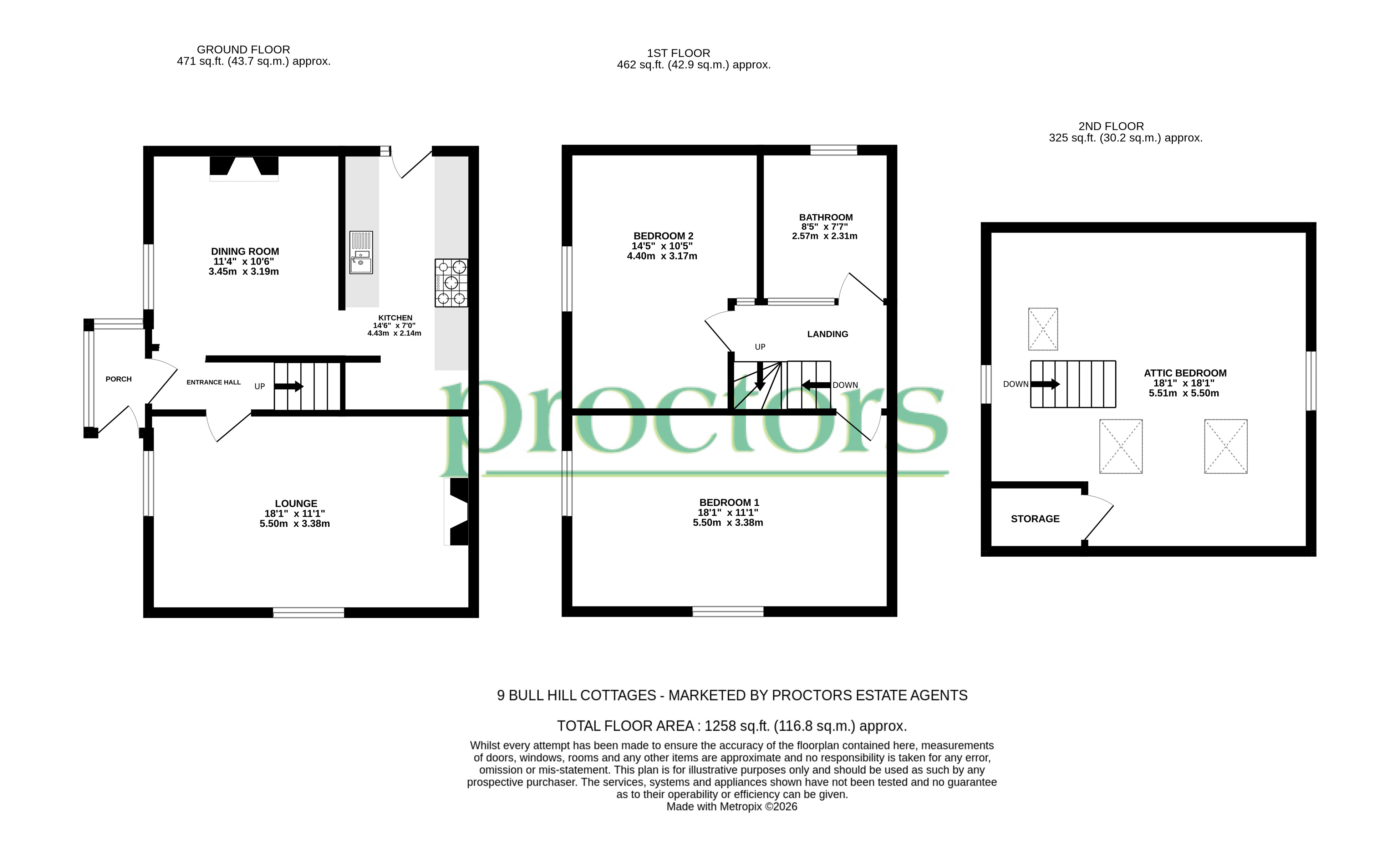 Rose Cottage, 9, Bull Hill Cottages, Darwen floorplan