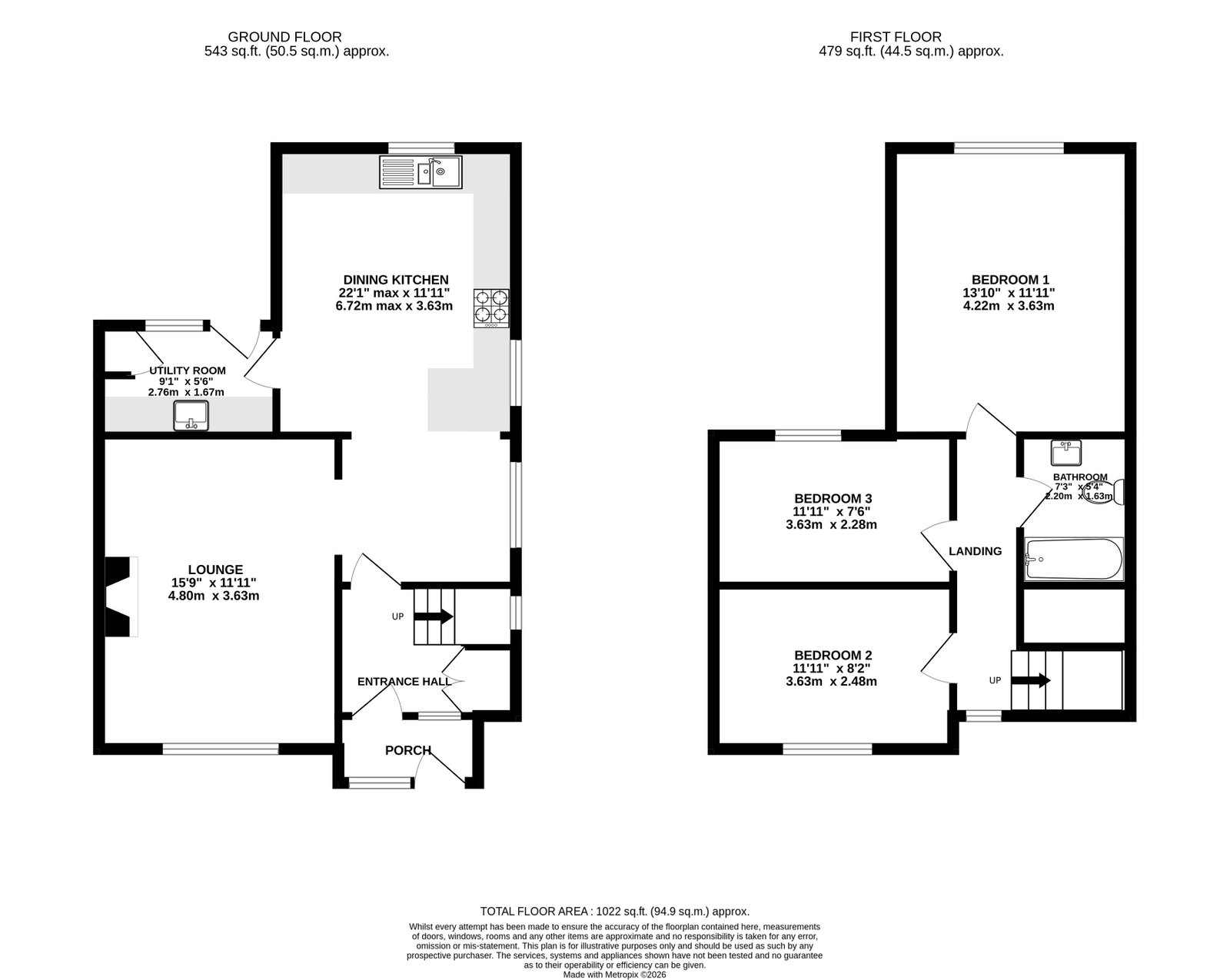 22, Hulme Lane, Knutsford floorplan