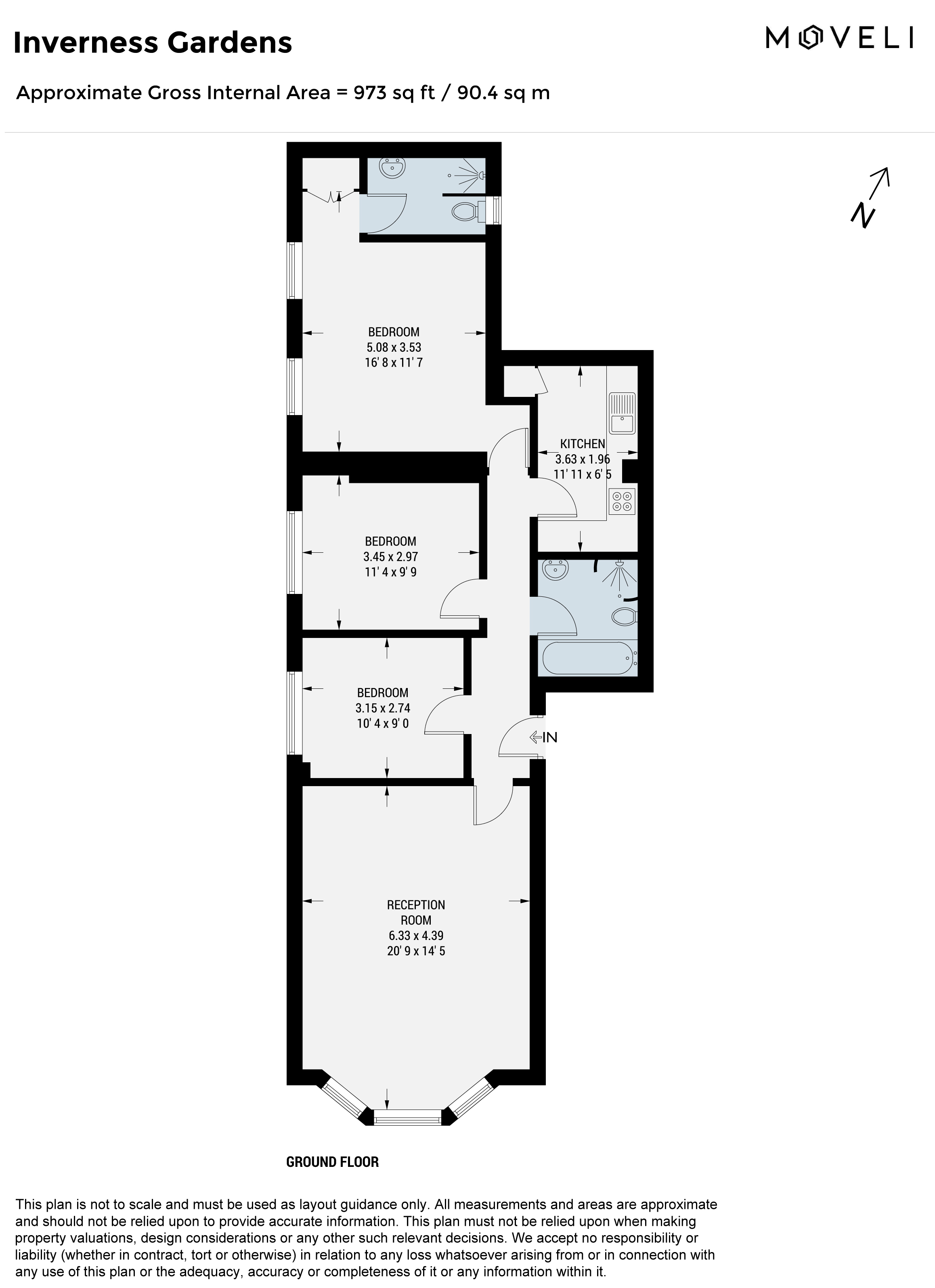 1B, Inverness Gardens, London floorplan