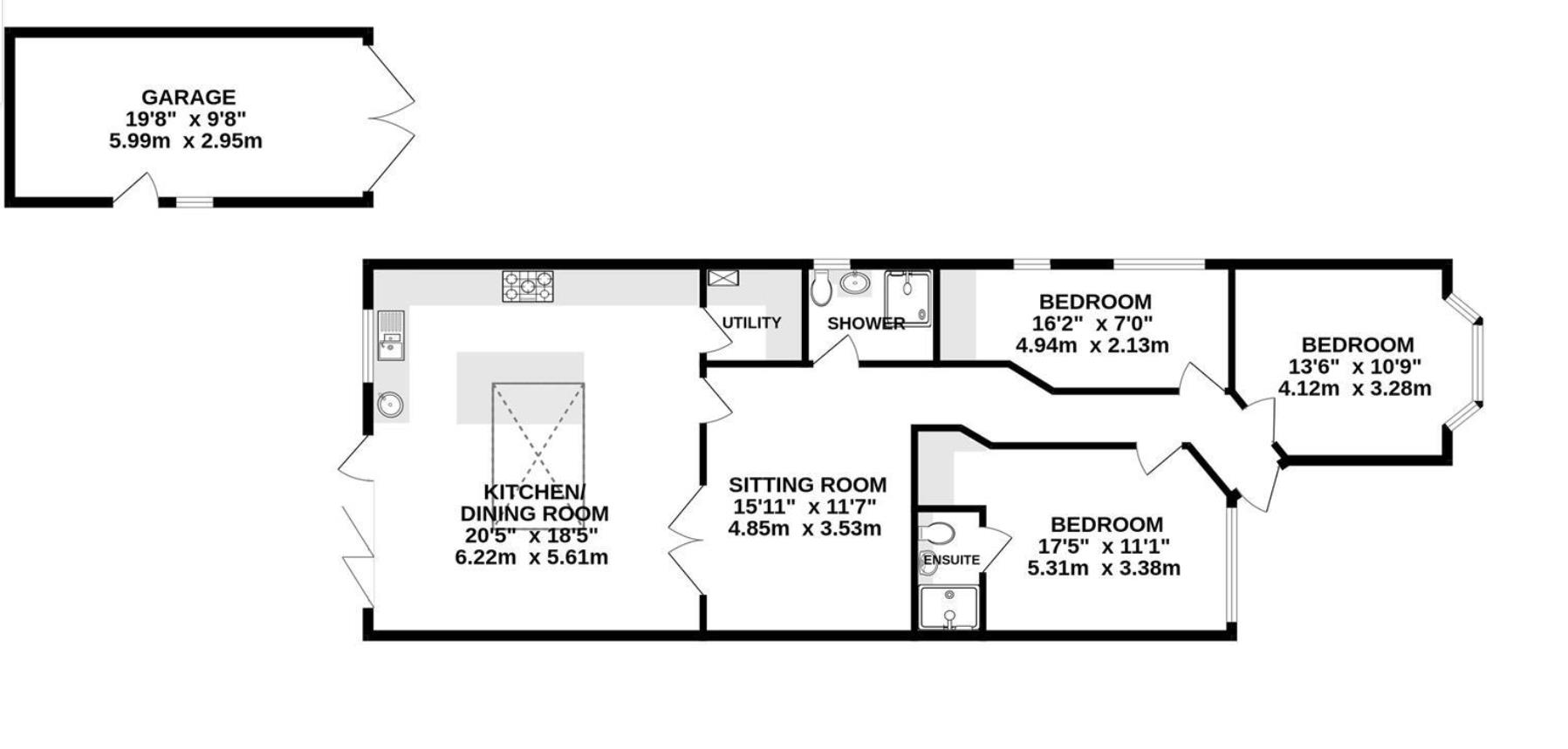 126, Thorndon Avenue, Brentwood floorplan