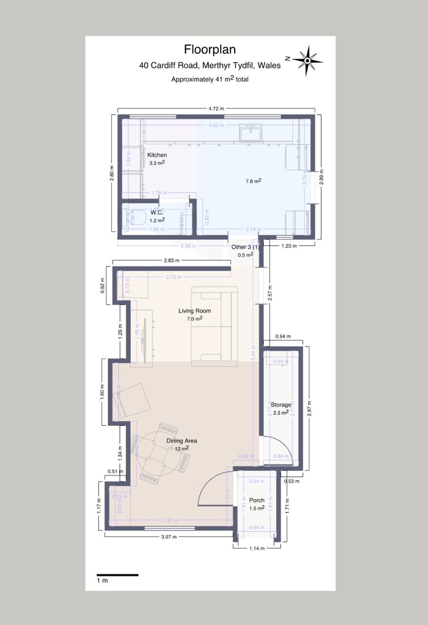 40, Cardiff Road, Merthyr Tydfil floorplan