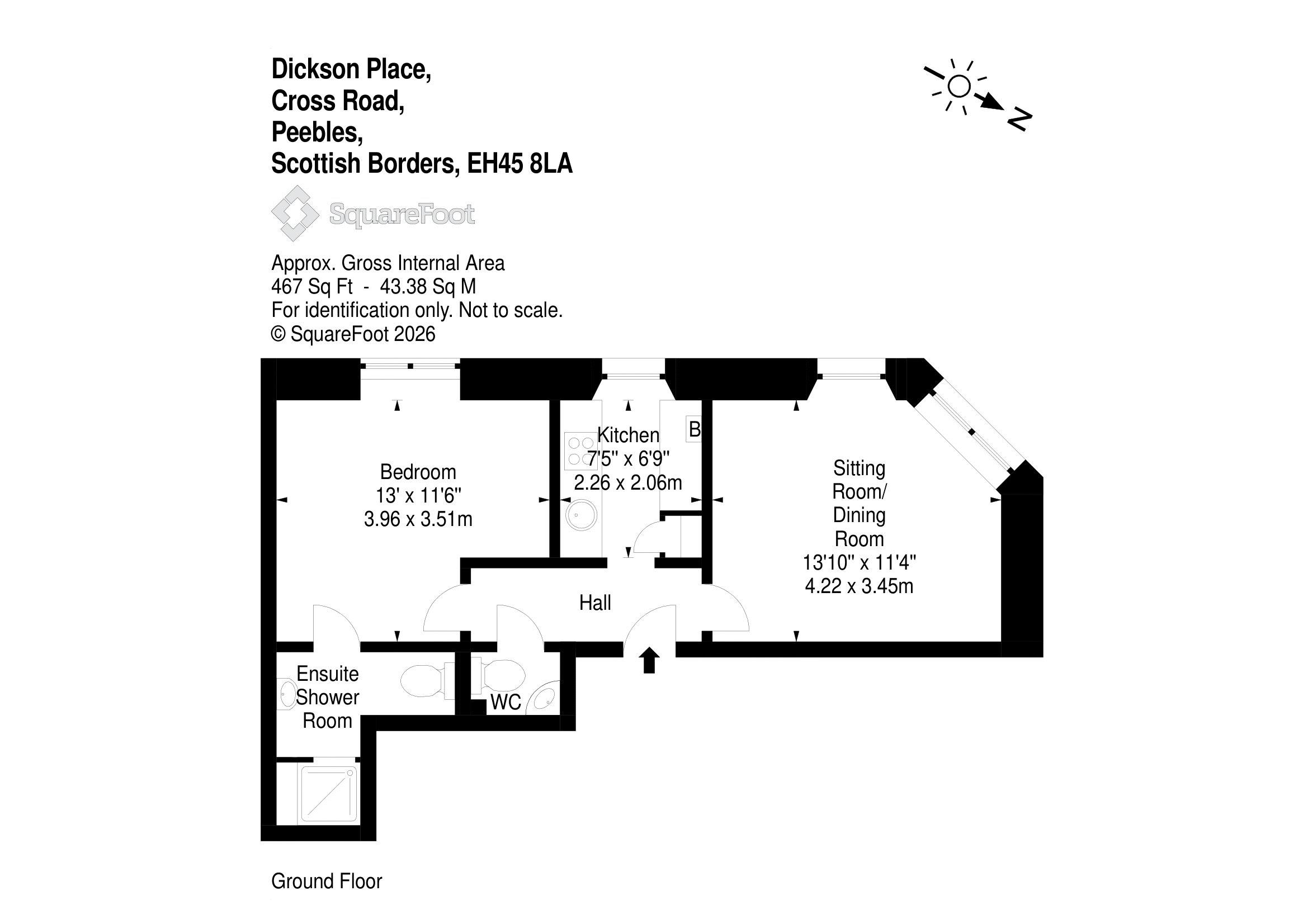 1/1, Cross Road, Peebles floorplan
