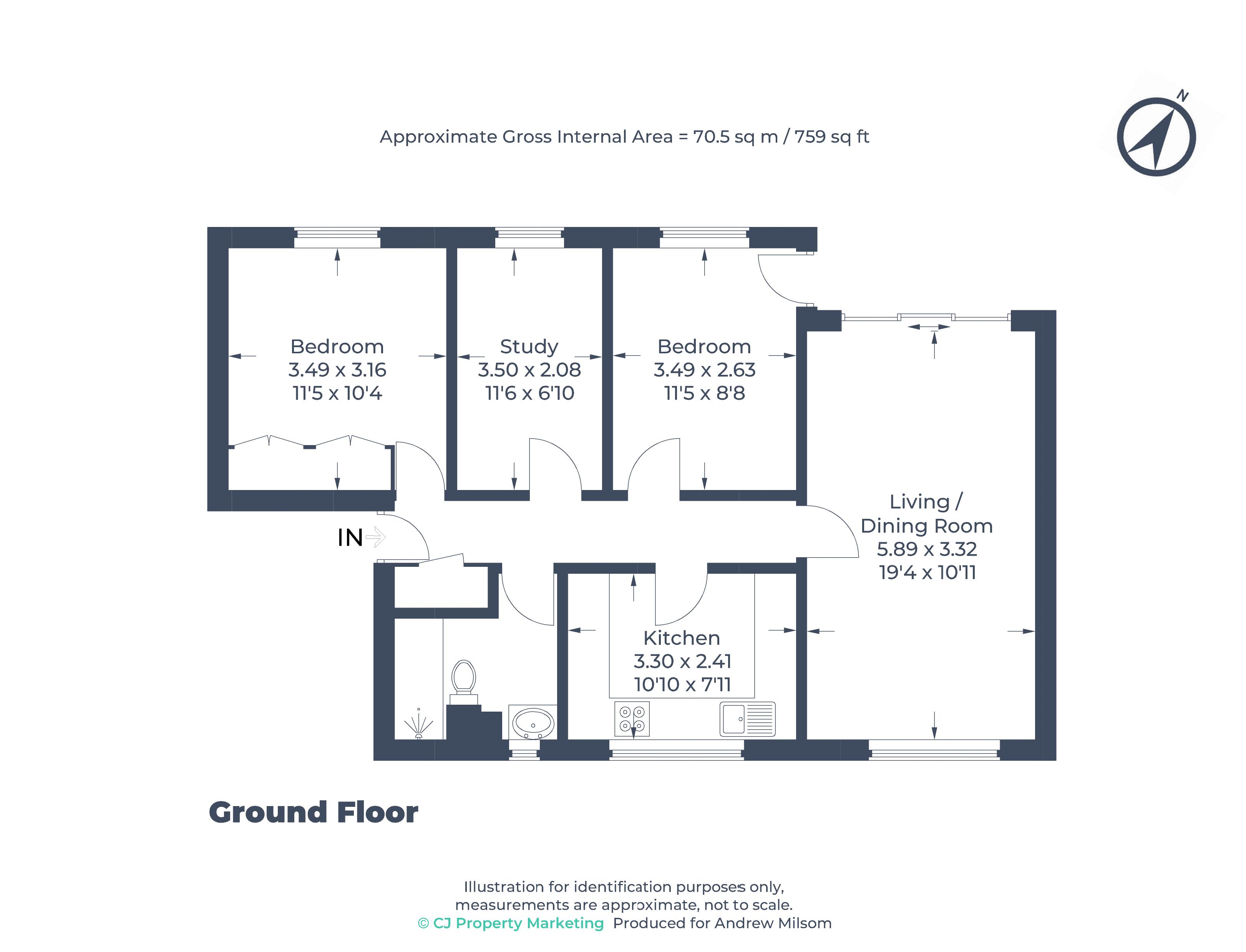 1 Ray House, Cressington Place, Bourne End floorplan