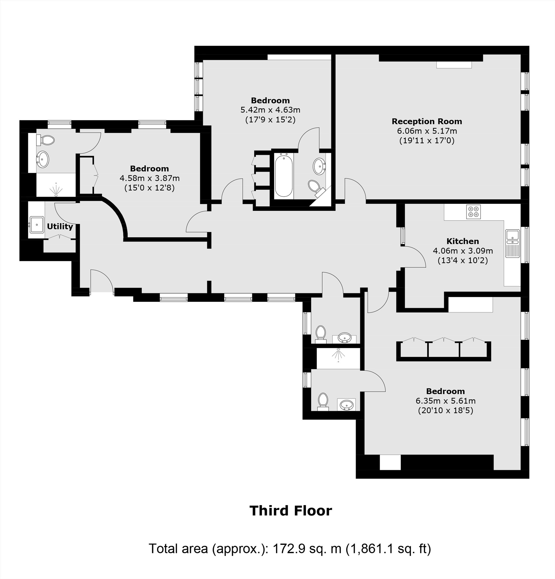 Flat 18, 169, Queen's Gate, London floorplan
