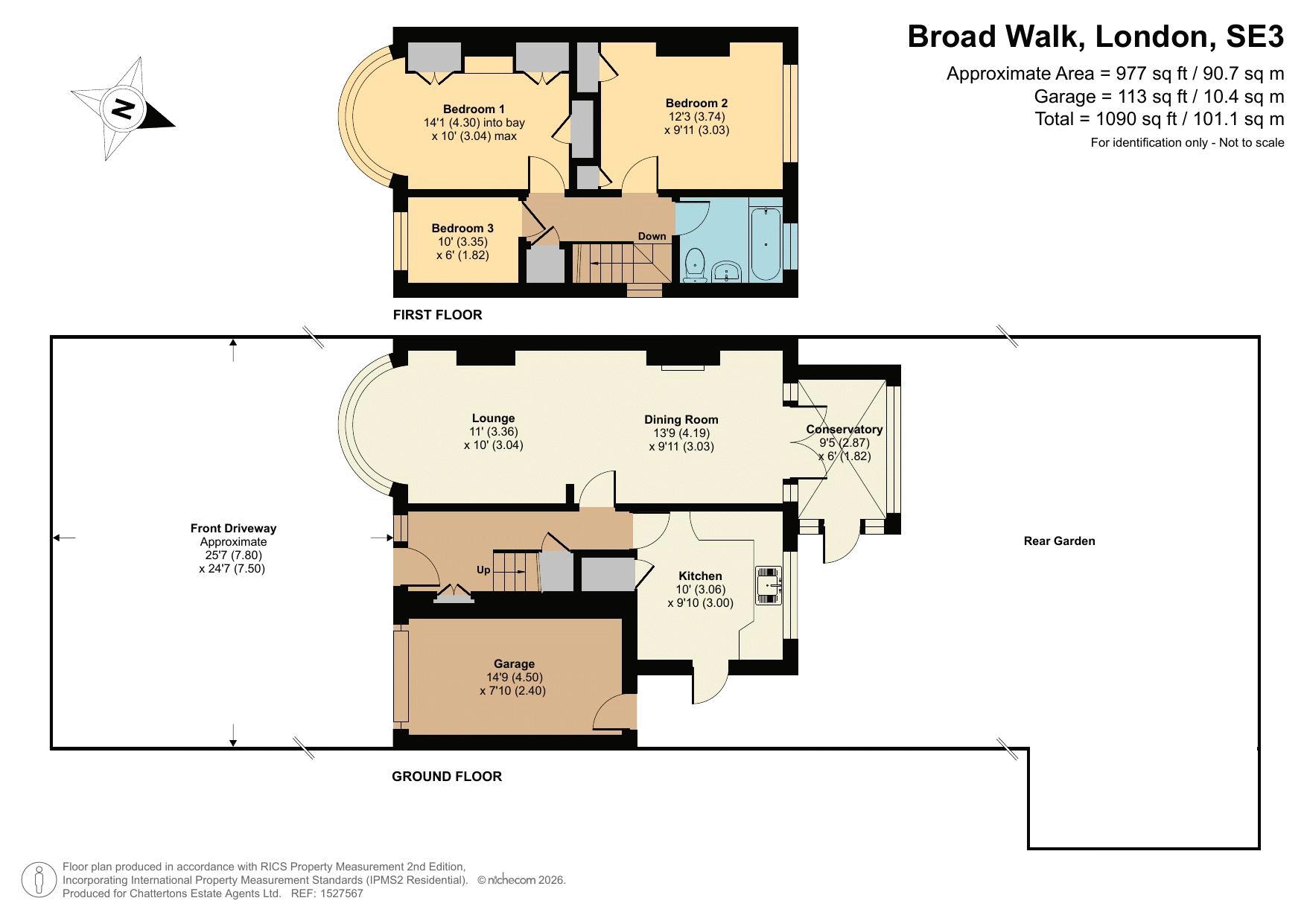 185, Broad Walk, London floorplan