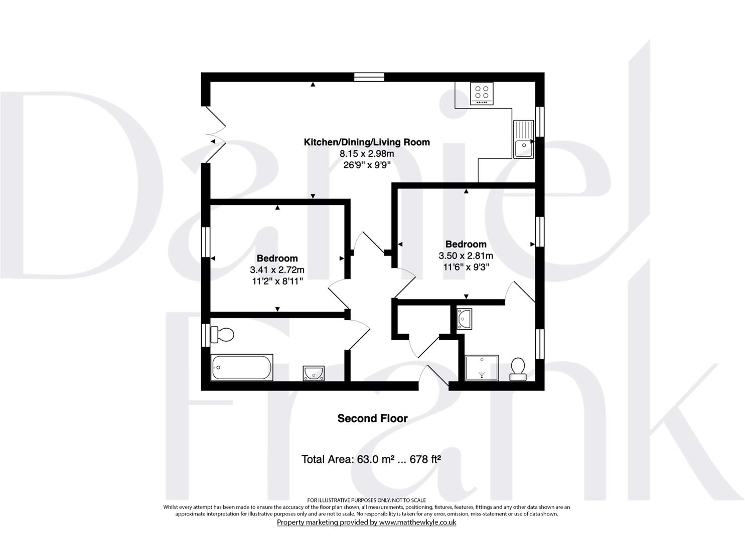 Flat 9, Camellia House, 78 Five Oaks Lane, Chigwell floorplan