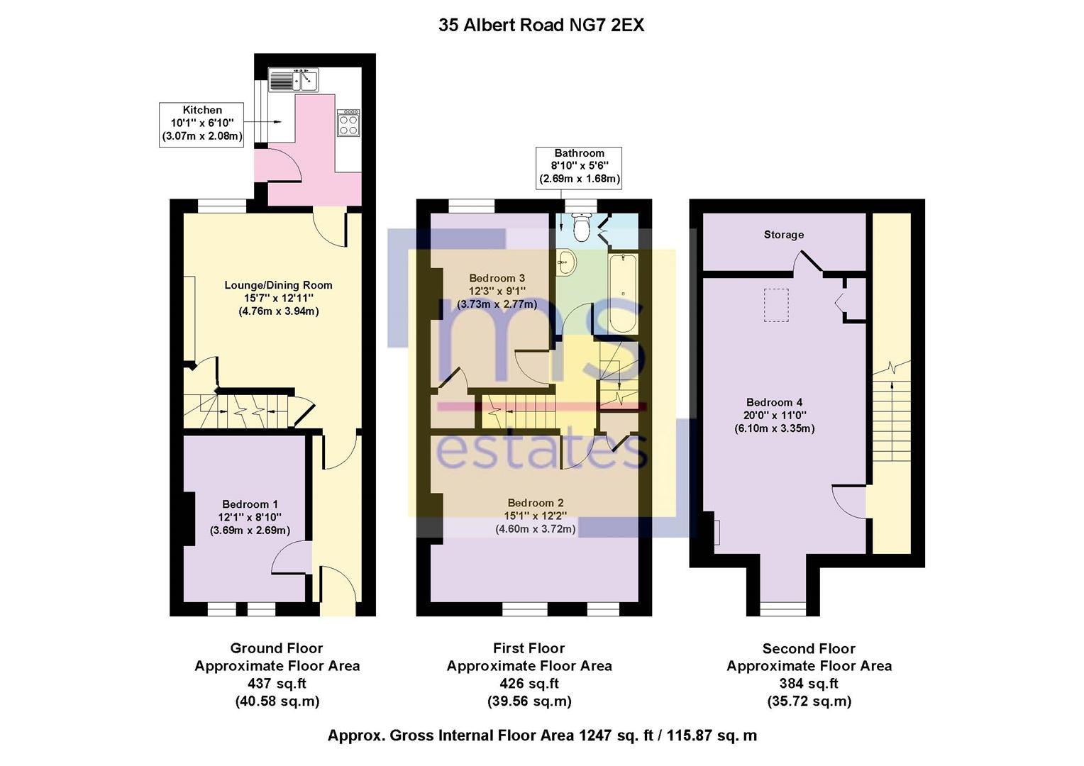 35, Albert Road, Nottingham floorplan