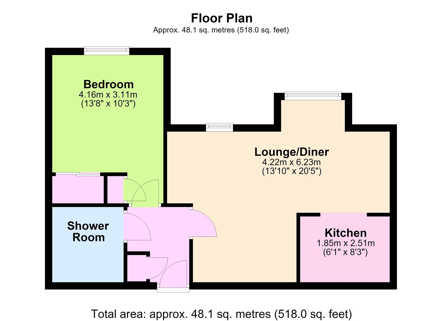 Flat 80, Belmaine Court, West Street, Worthing floorplan