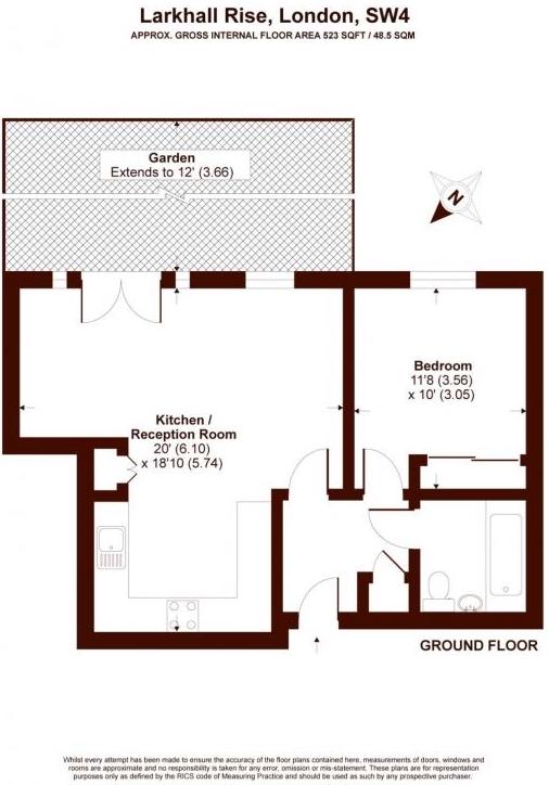 1 Bedrooms Flat for sale in Larkhall Lane, Clapham SW4