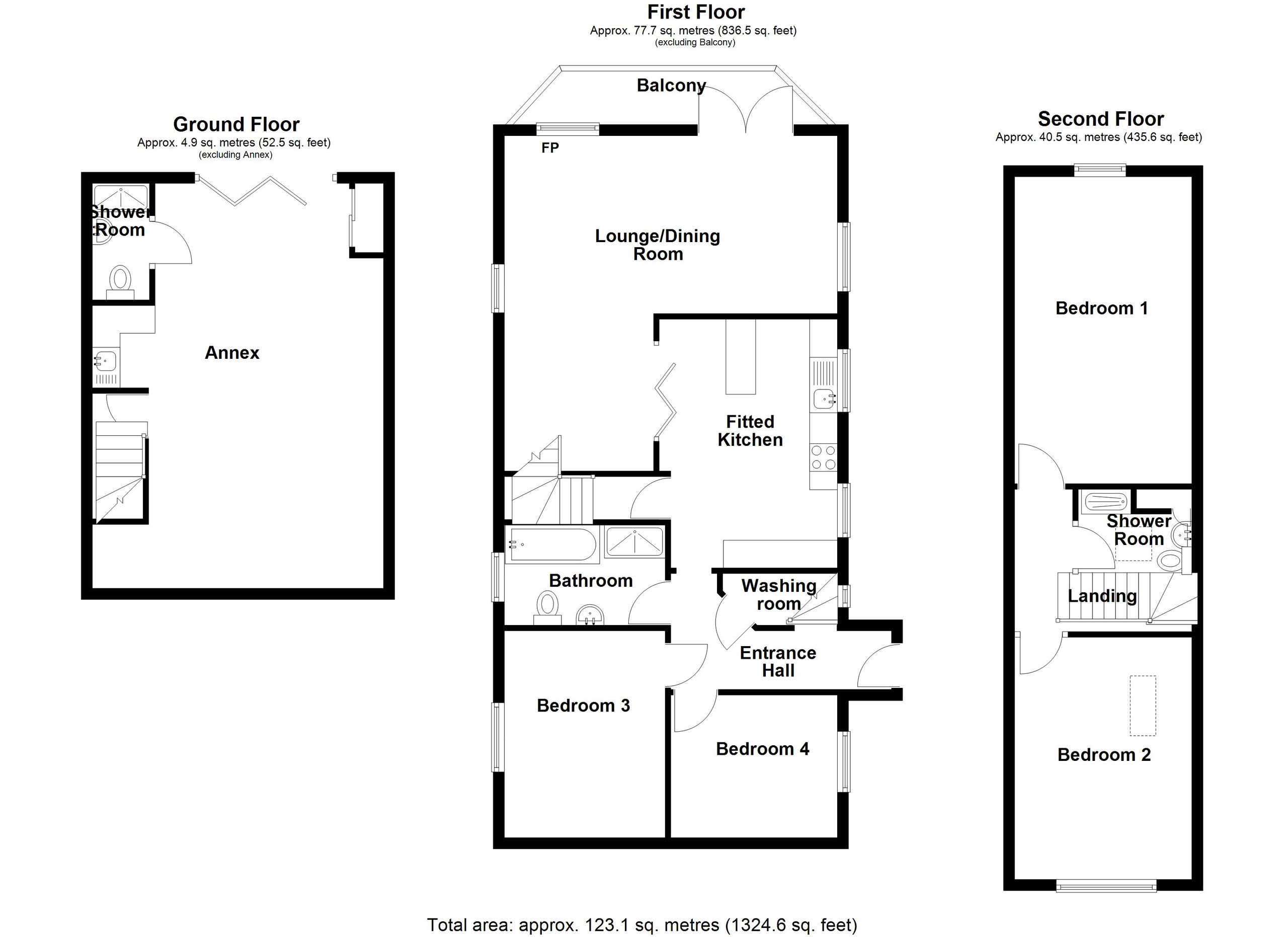 Ffrwd Wen, Treharris floorplan