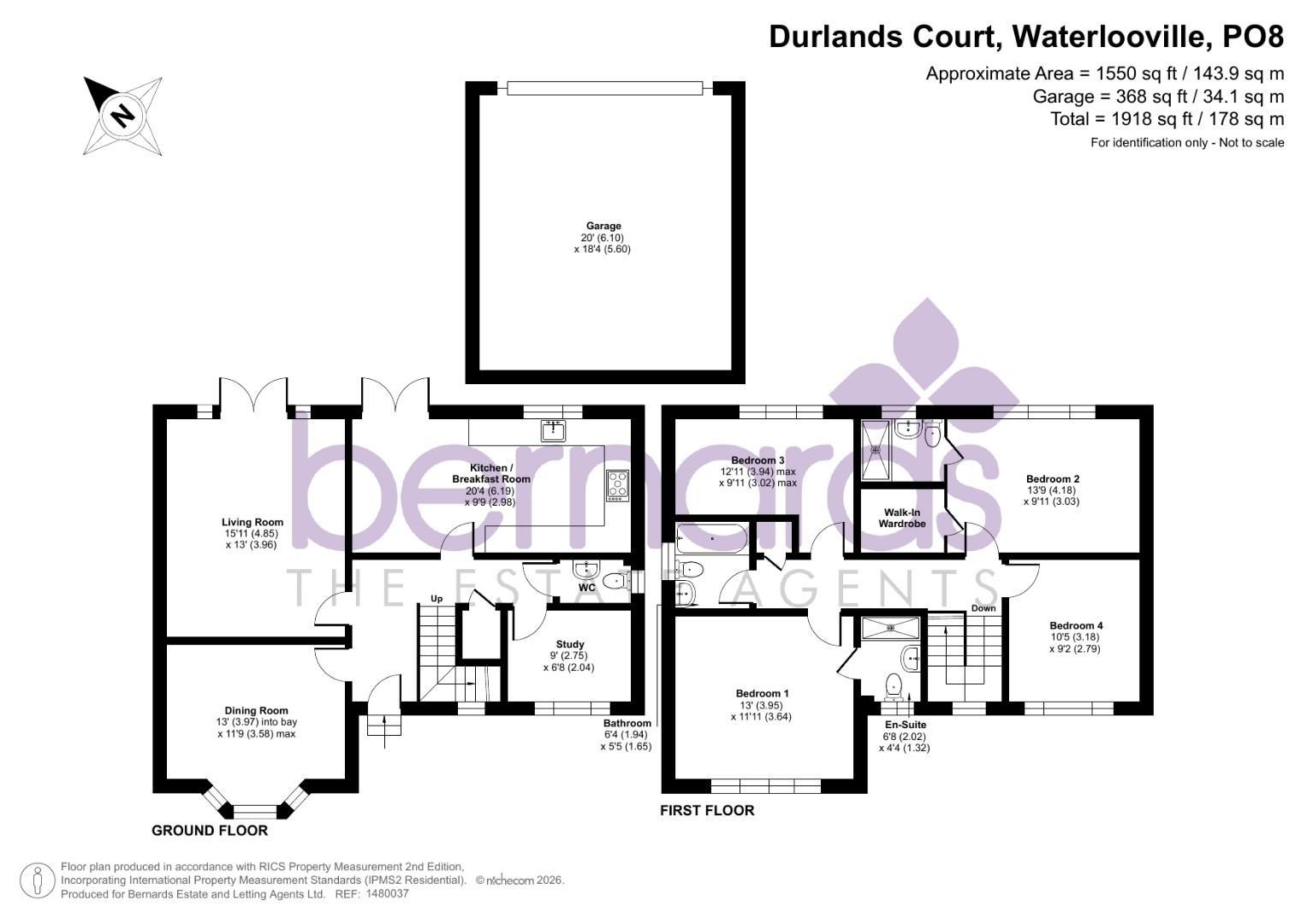 5, Durlands Court, Waterlooville floorplan