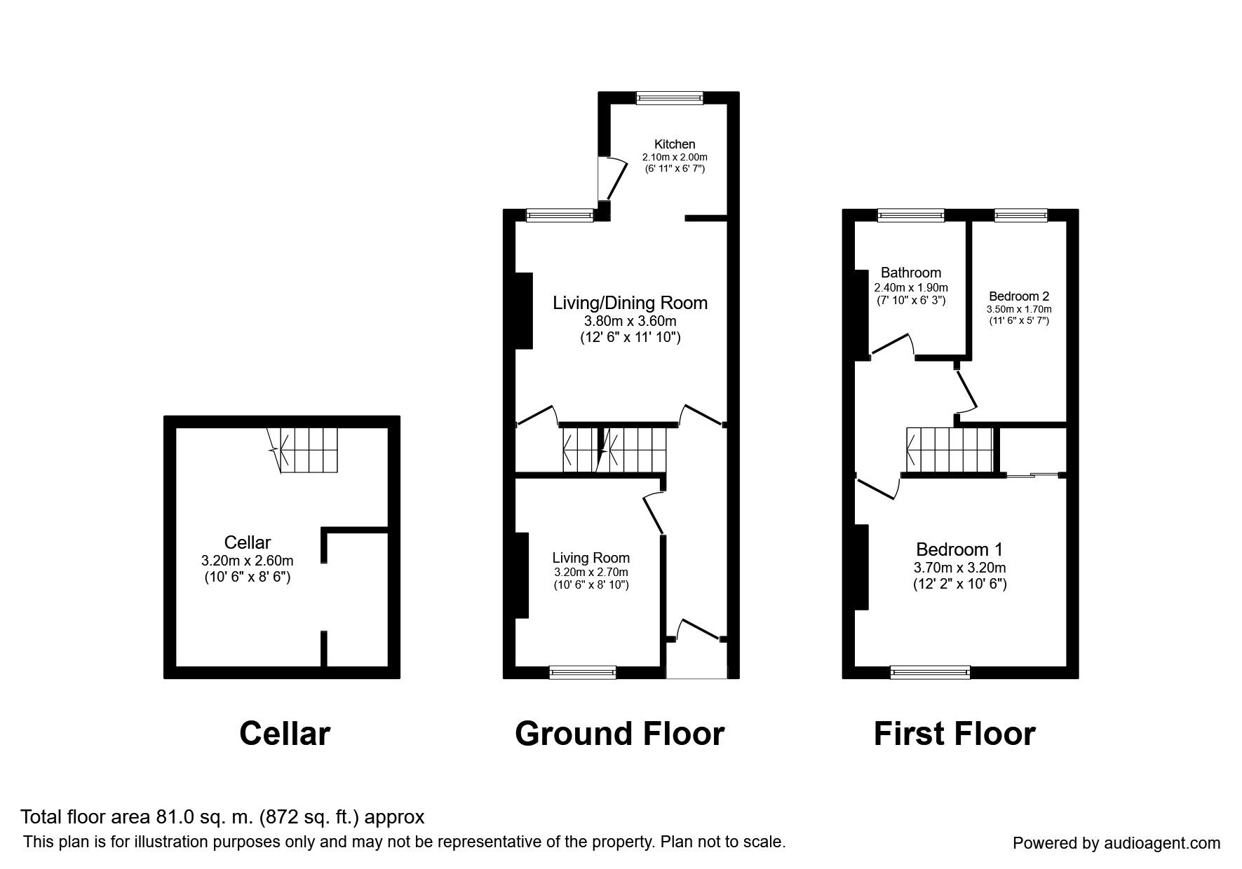 2 Bedrooms Terraced house to rent in Lark Hill Road, Stockport SK3