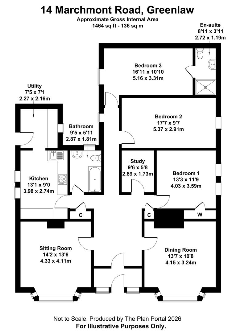 14, Marchmont Road, Greenlaw floorplan