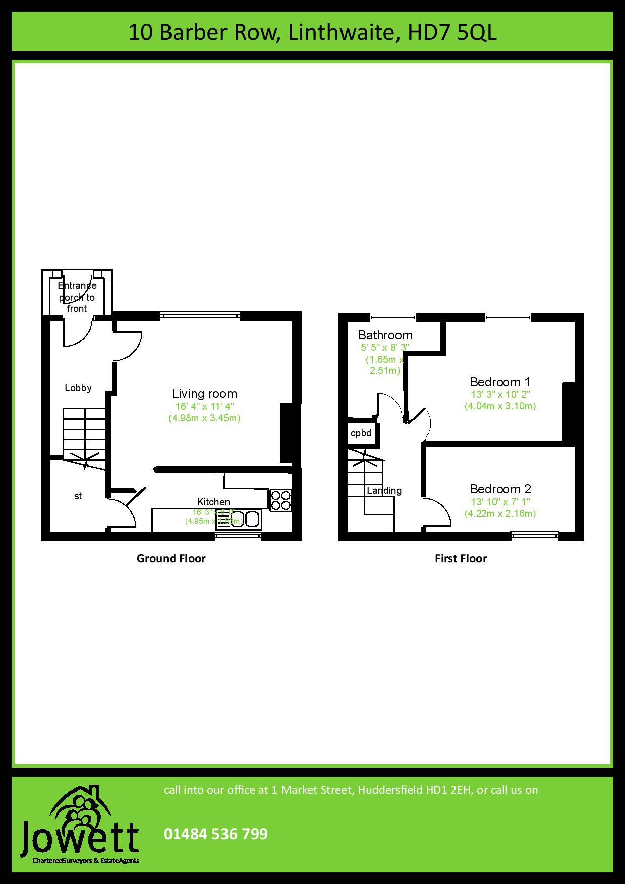 2 Bedrooms Terraced house for sale in Barber Row, Huddersfield, West Yorkshire HD7