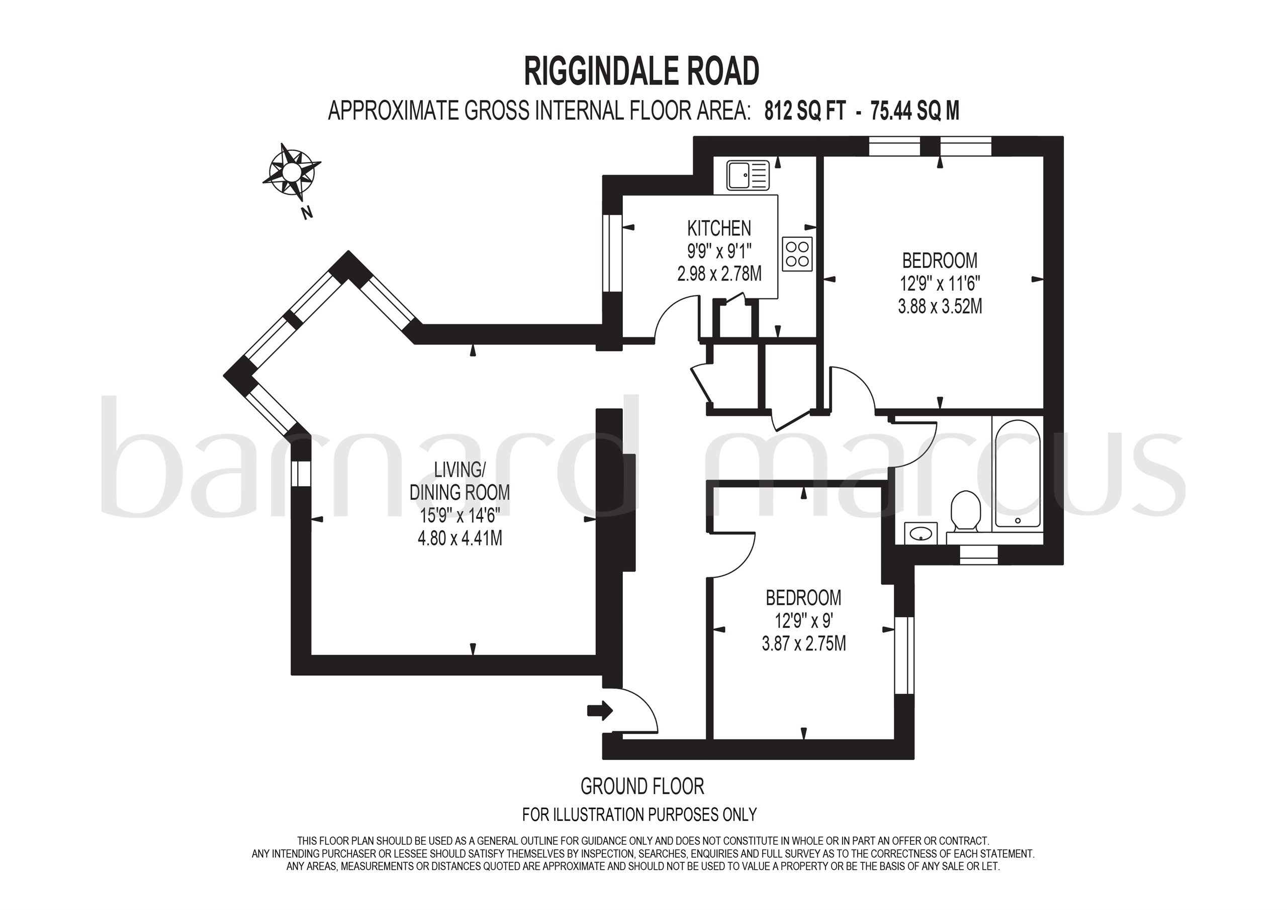 2 Bedrooms Flat for sale in Riggindale Road, London SW16